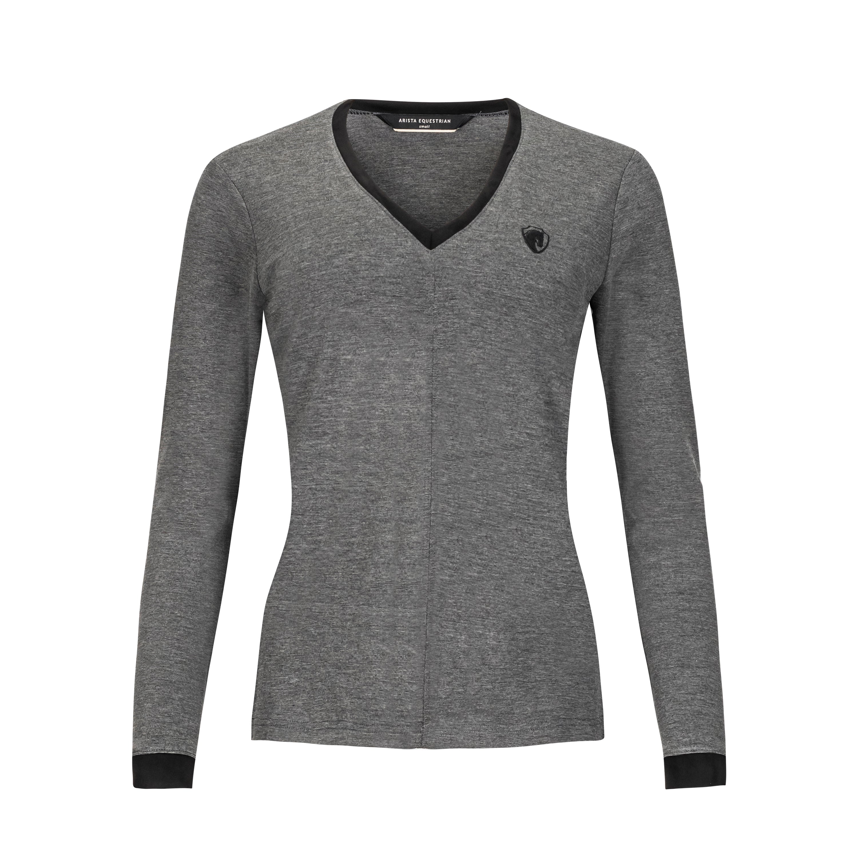 Quintessential V-NECK, Heather Gray & Black