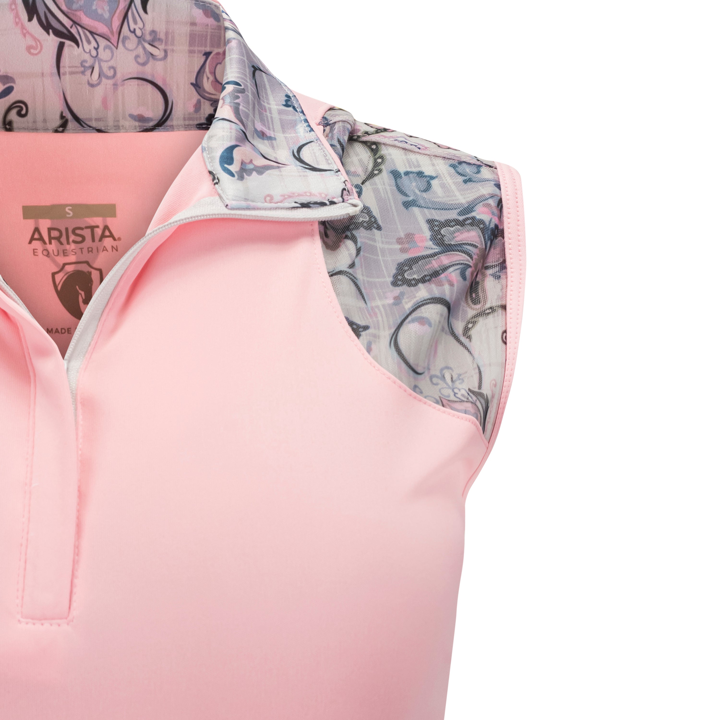 Midsummer Mesh Sleeveless Sun Shirt, Pink & Floral Paisley (XXL only)