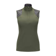 Midsummer Mesh Sleeveless Sun Shirt, Light Olive & Paisley