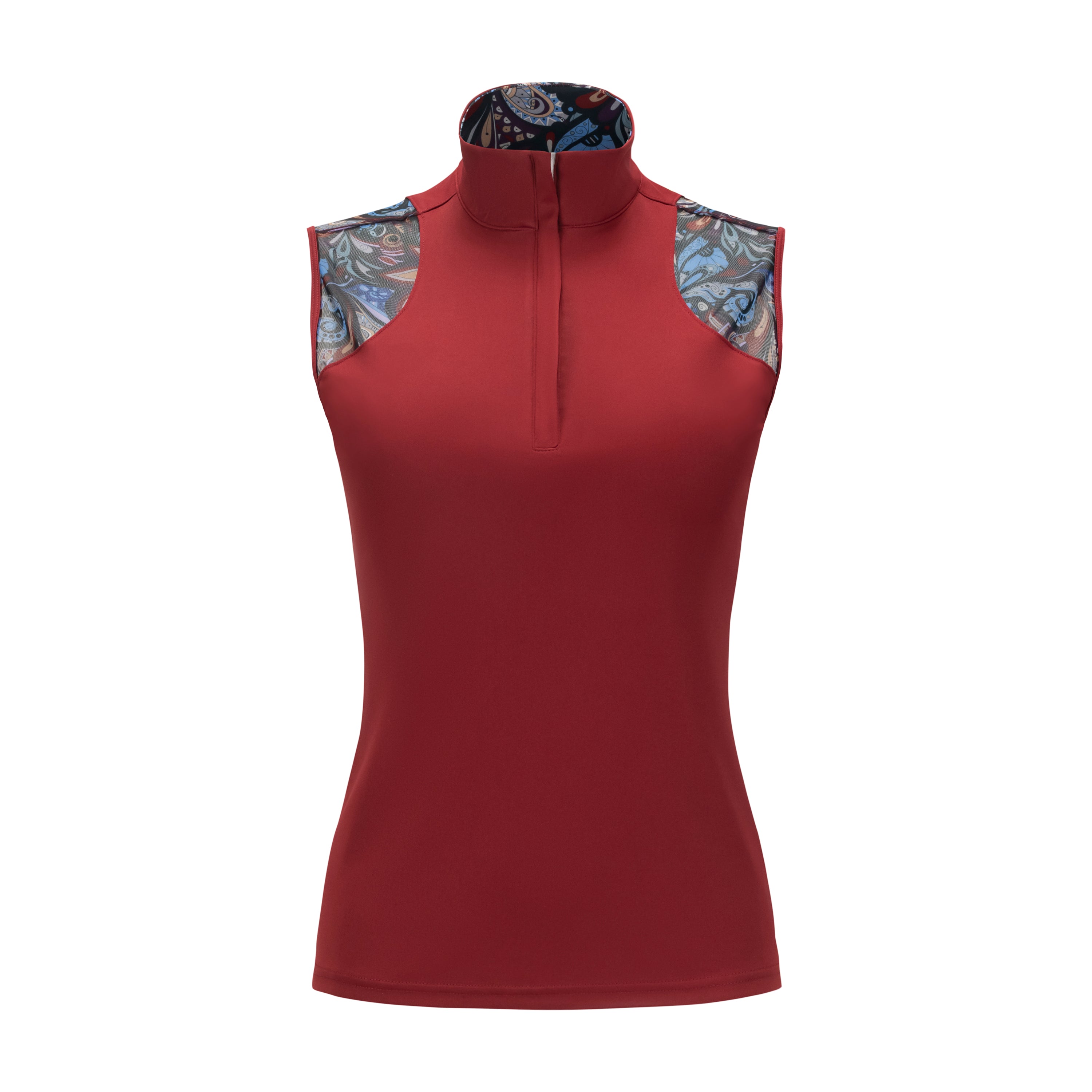 Midsummer Mesh Sleeveless Sun Shirt, Garnet & Pucci (XXL only)