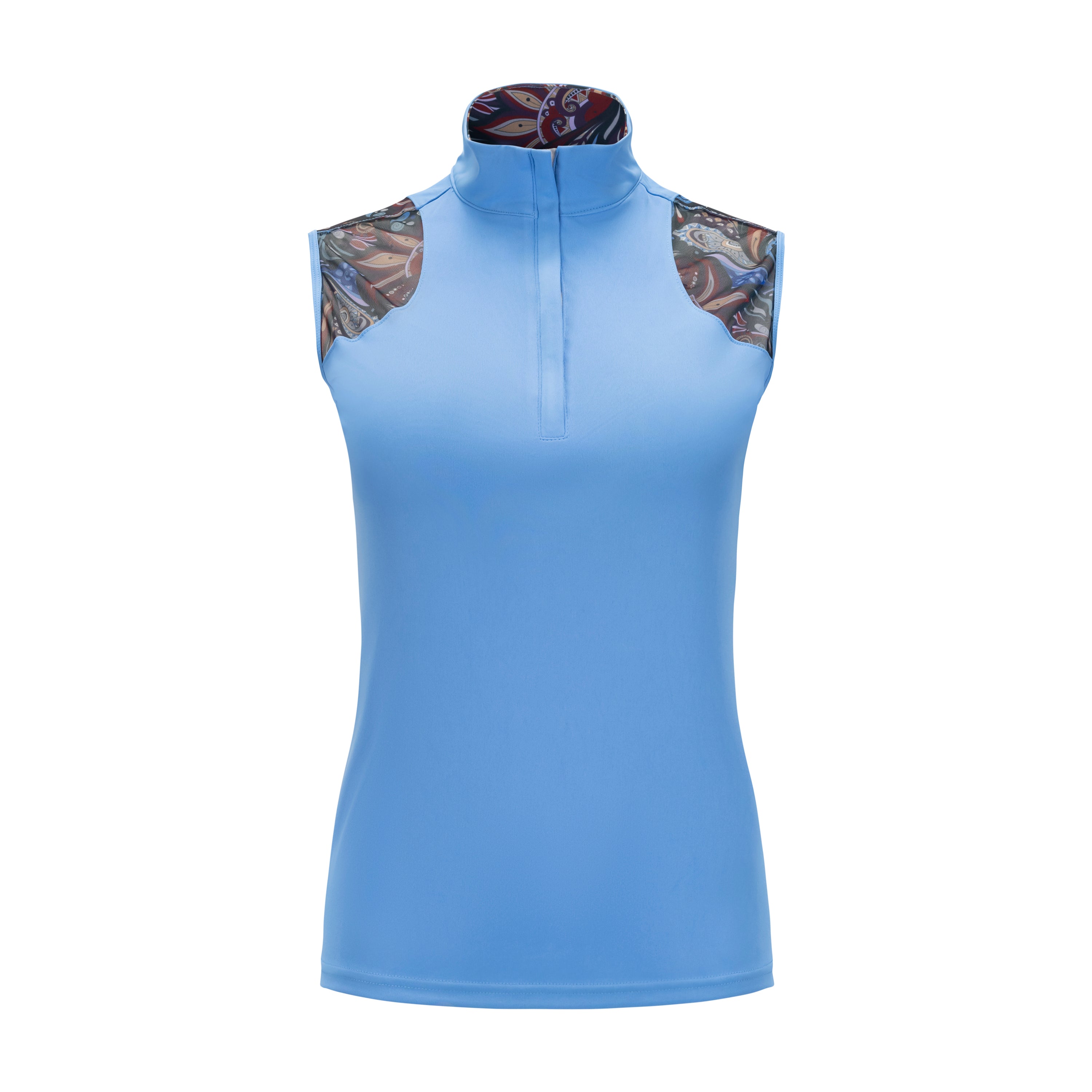 Midsummer Mesh Sleeveless Sun Shirt, Vista Blue & Pucci