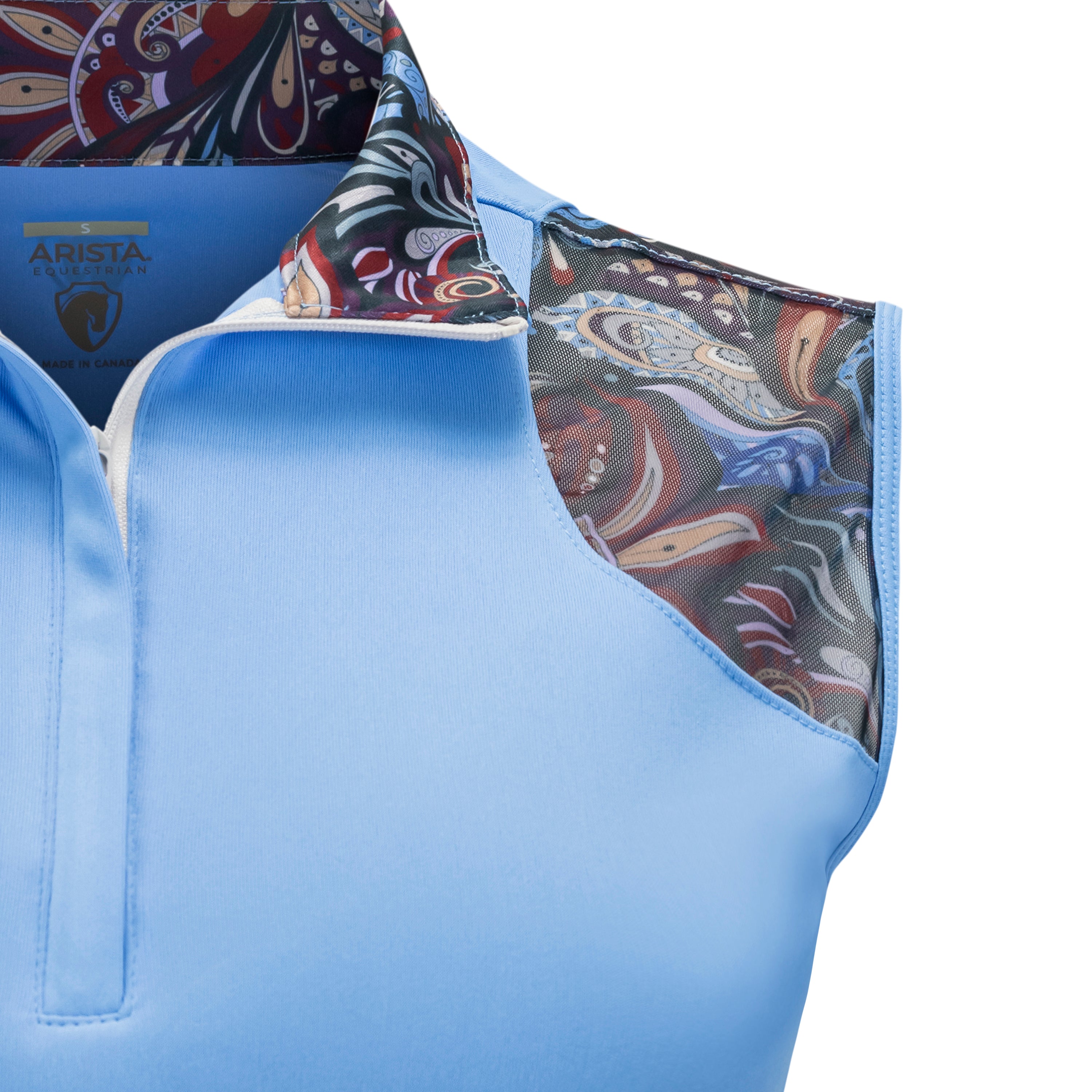 Midsummer Mesh Sleeveless Sun Shirt, Vista Blue & Pucci