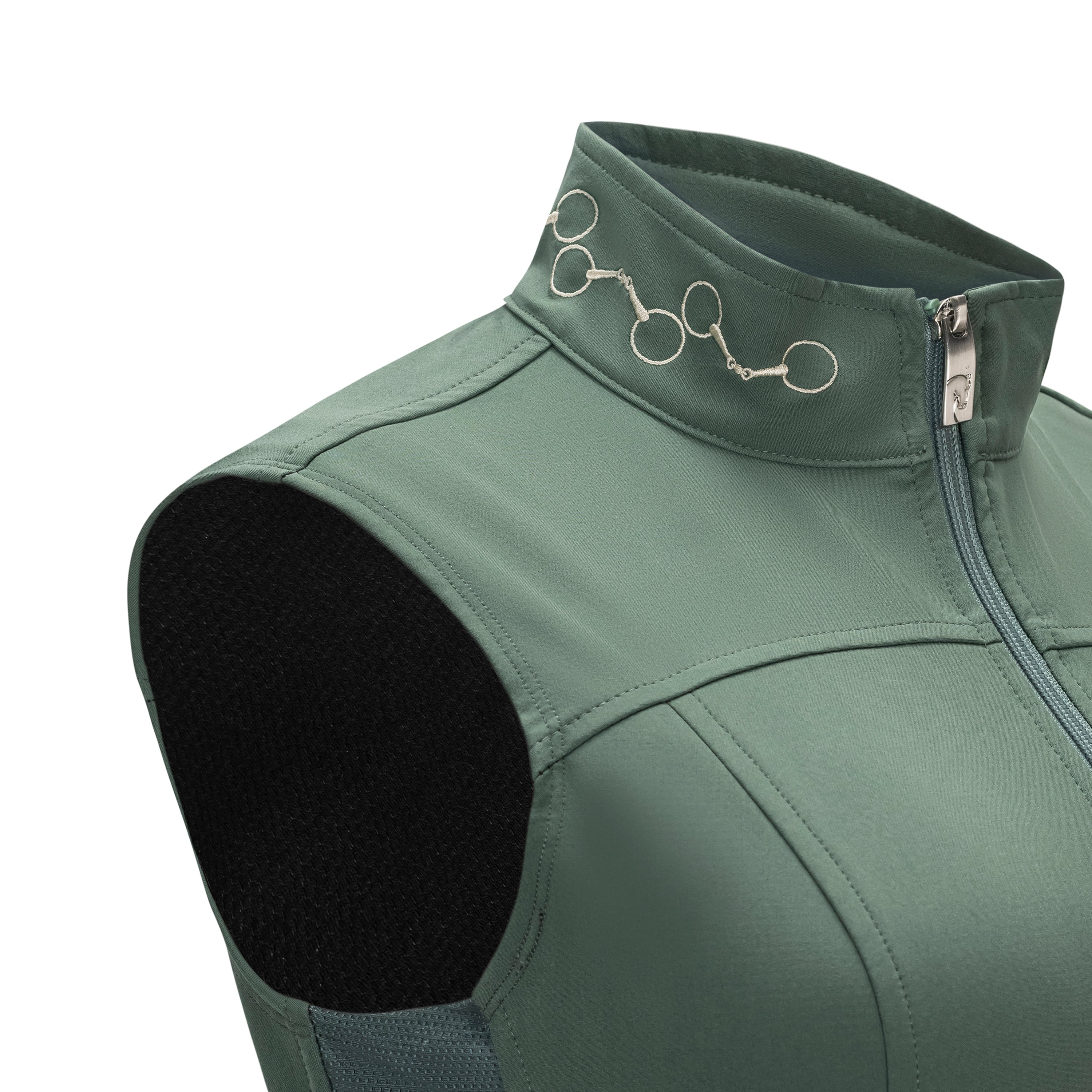 Modern 3 Bit Vest, Eucalyptus w/oatmilk