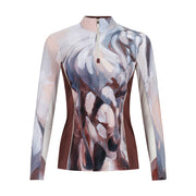 Elise Genest 'Sunrise', Rosewood Multi Sun Shirt w/MESH