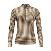 Prêt-à-porter Houndstooth Sweater, Black & Bronze