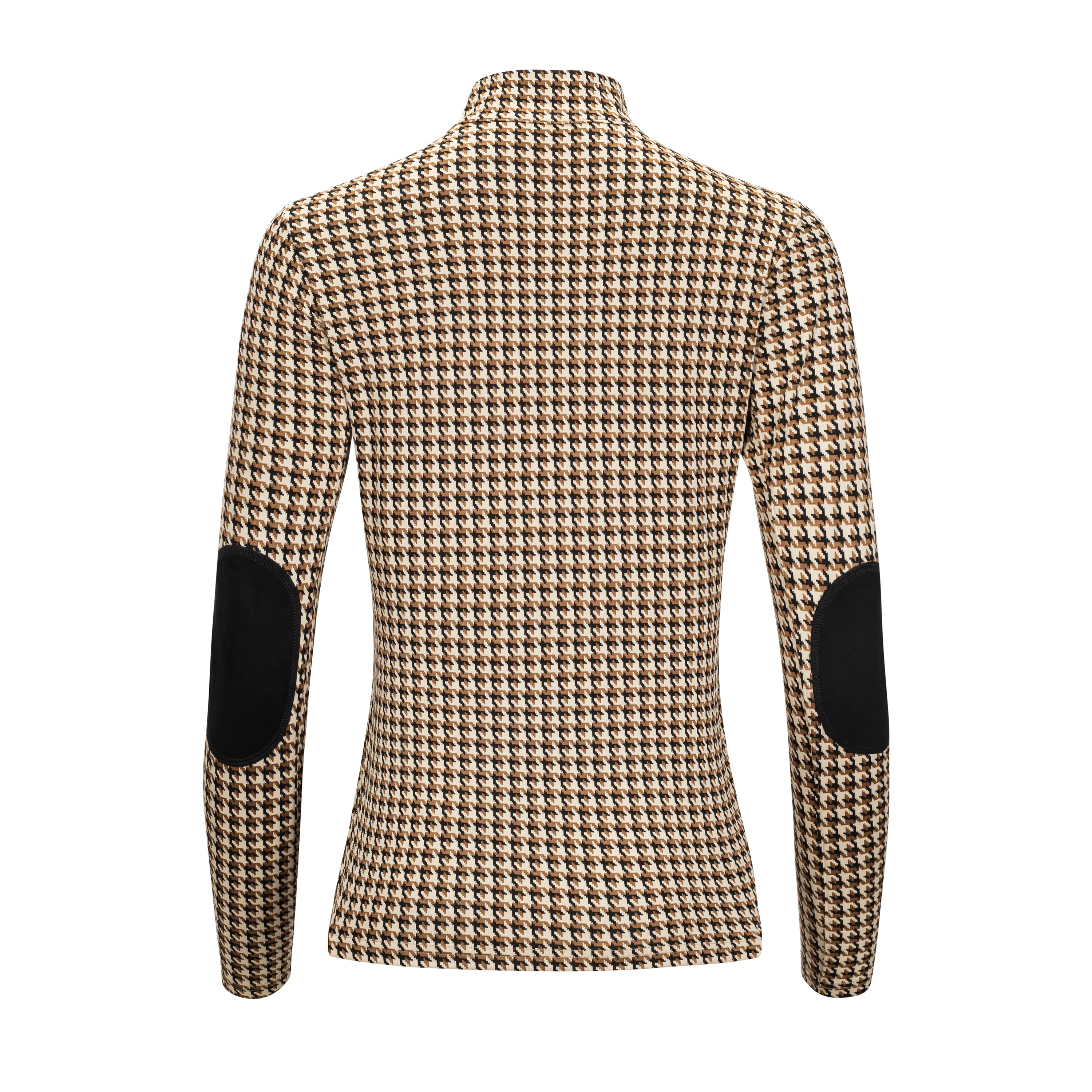 Prêt-à-porter Houndstooth Sweater, Black & Bronze