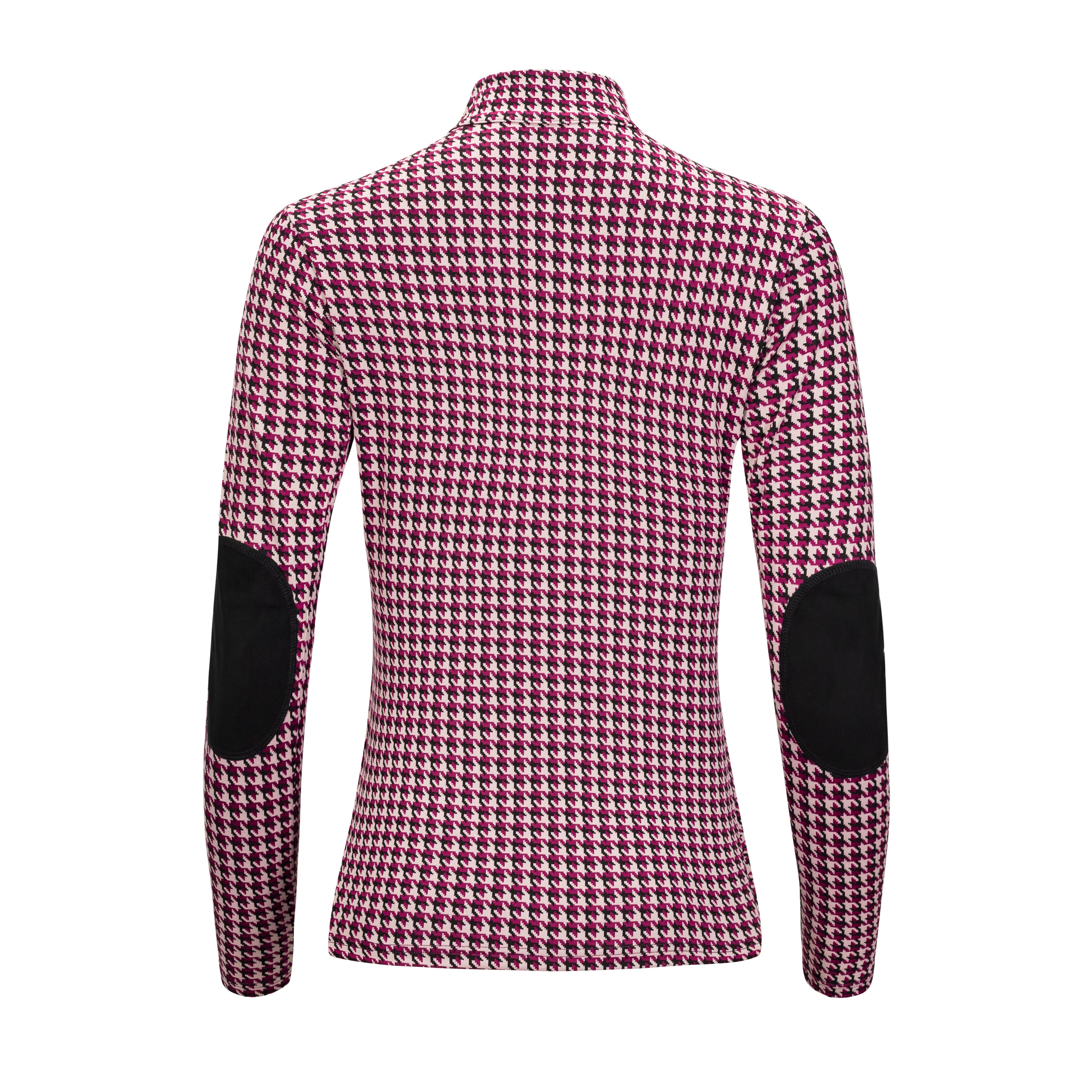 Prêt-à-porter Houndstooth Sweater, Black & Magenta