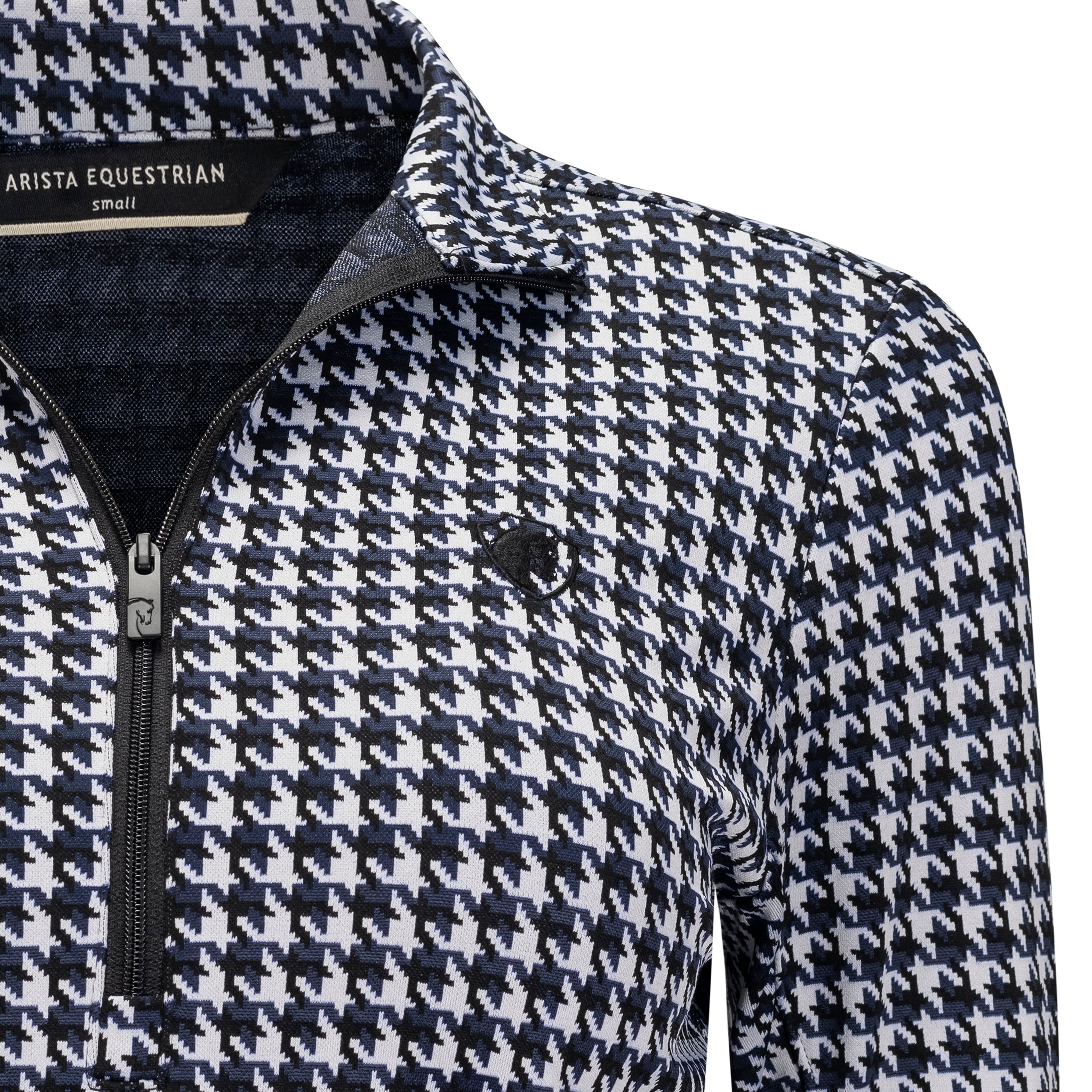 Prêt-à-porter Houndstooth Sweater, Black & Navy