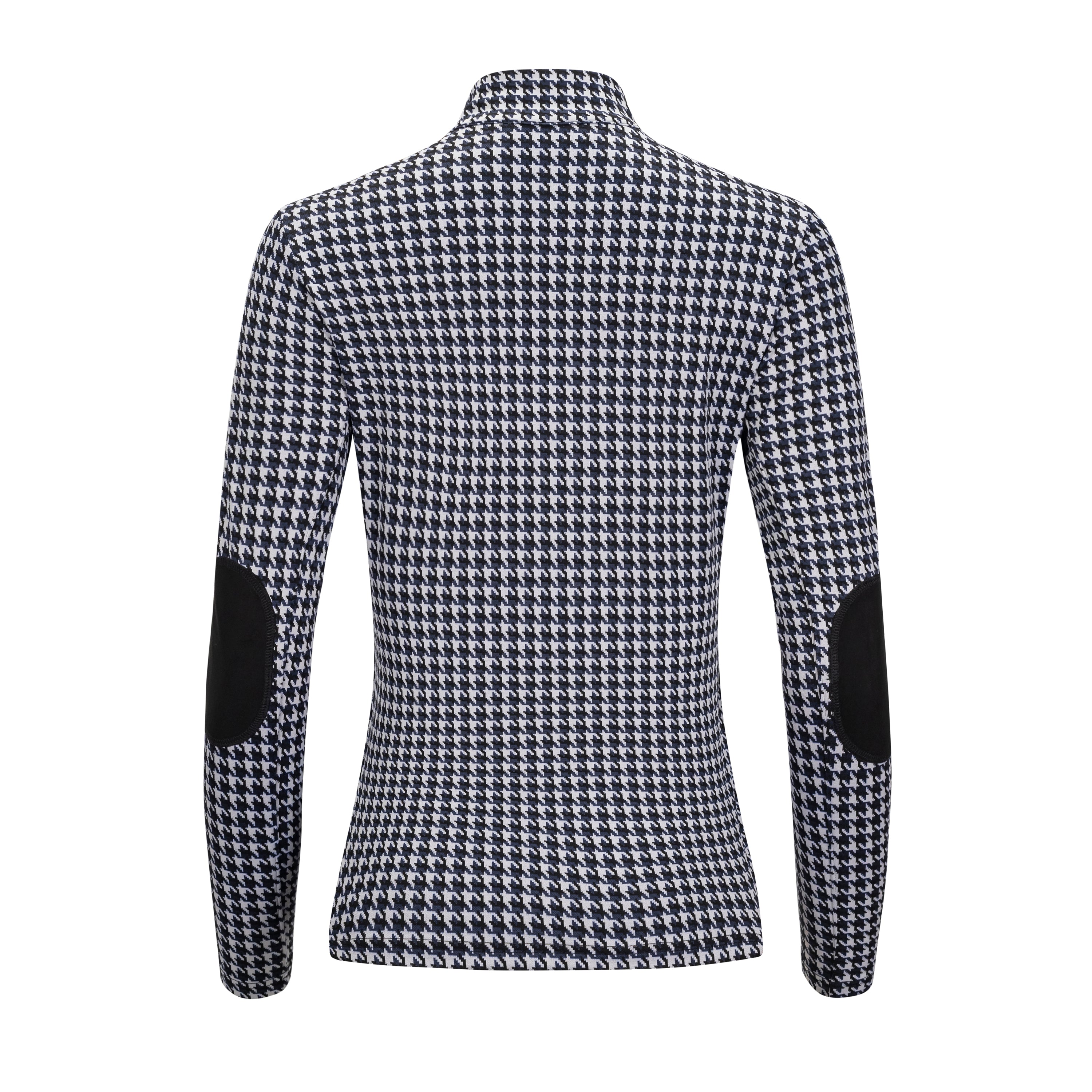 Prêt-à-porter Houndstooth Sweater, Black & Navy
