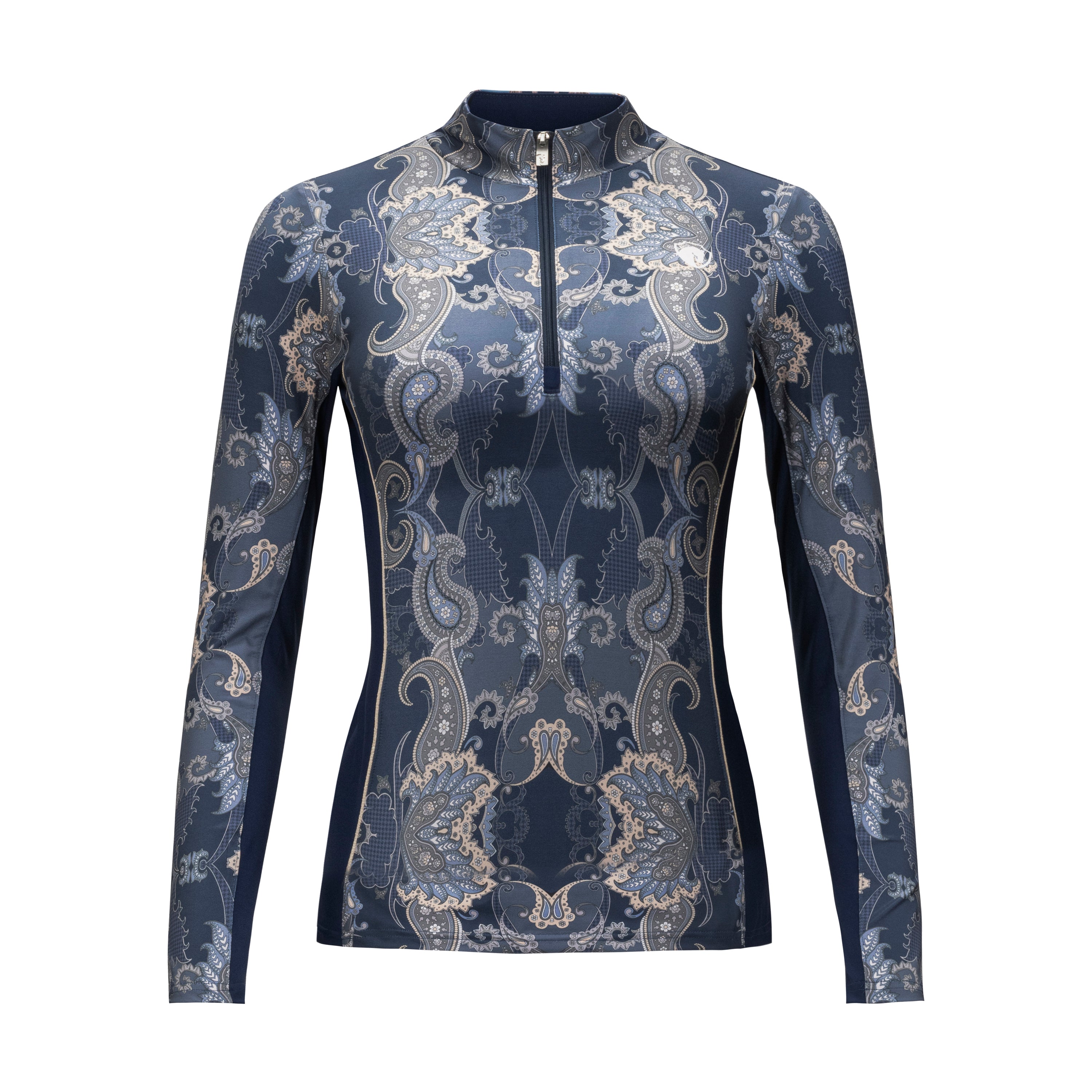 Houndstooth Paisley, Navy Sun Shirt