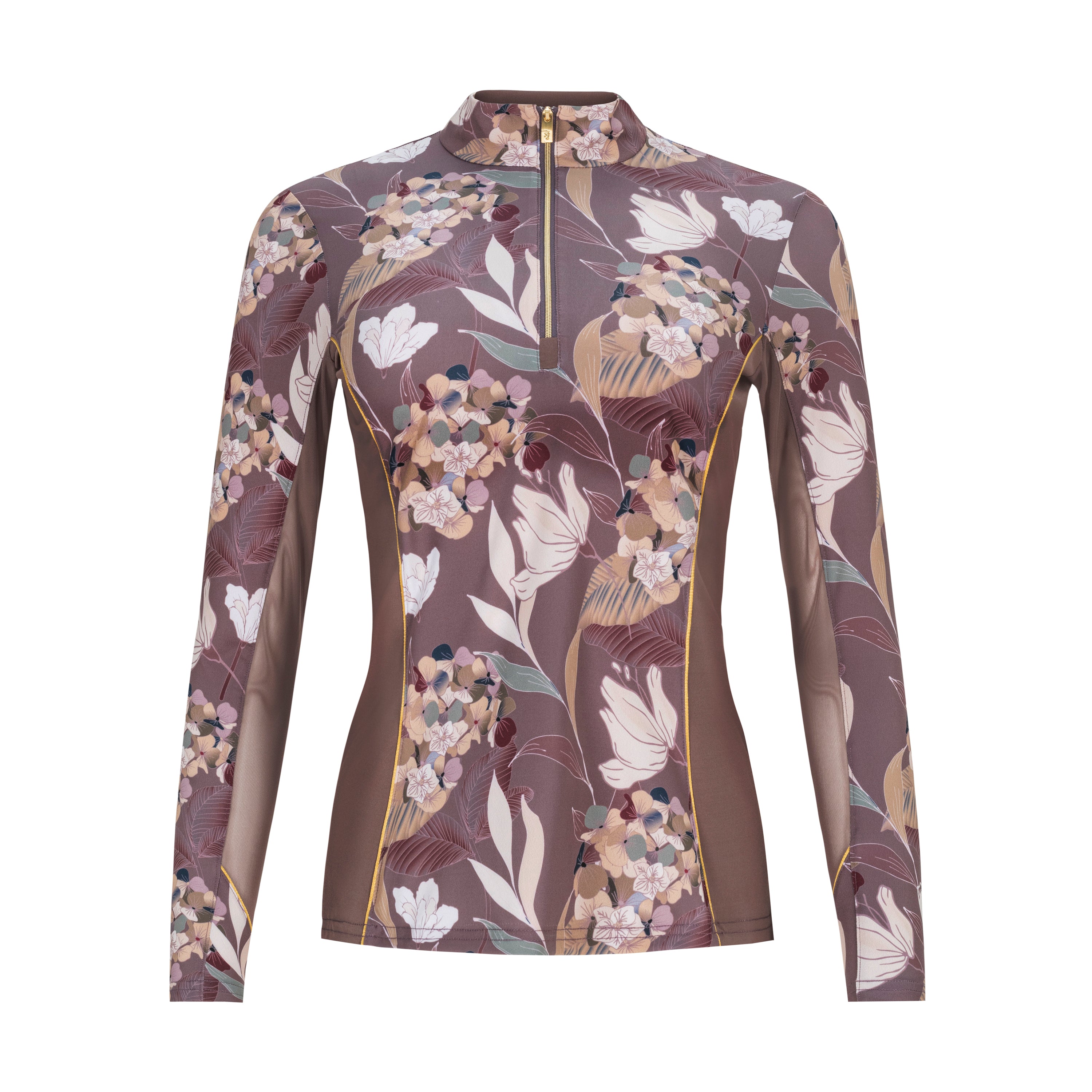 Hydrangea, Fig Sun Shirt w/MESH