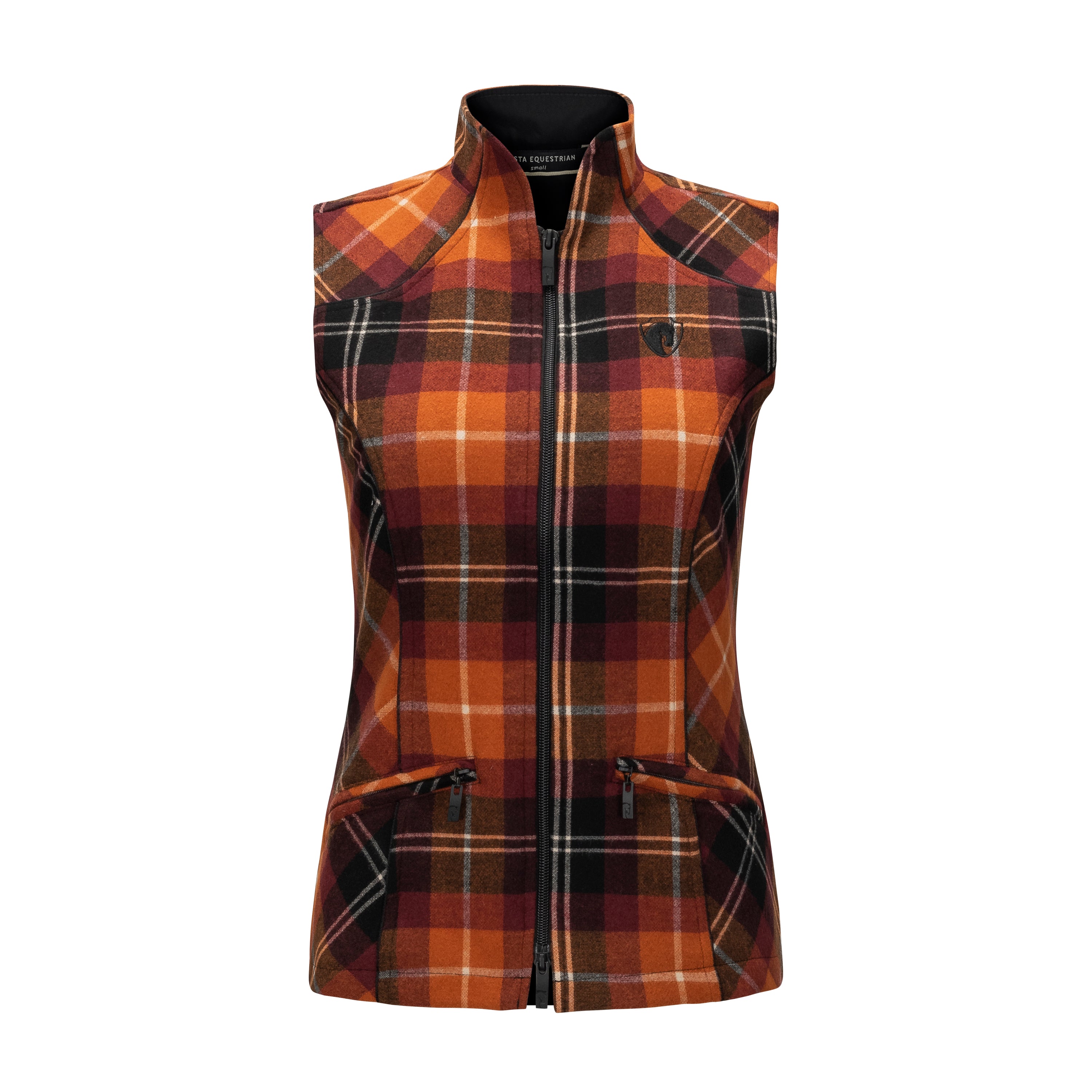 Heritage Washable Wool Plaid Vest, Spice Plaid