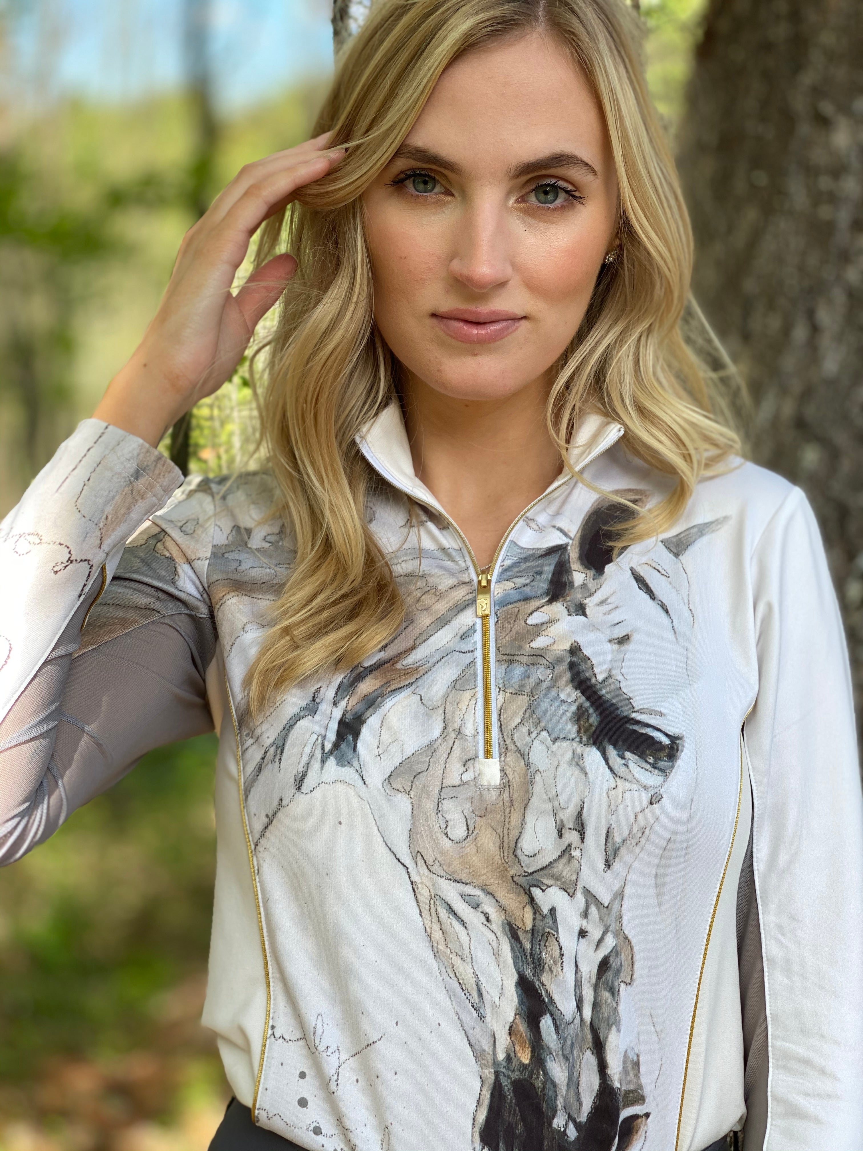 Elise Genest 'Beautifully'Sun Shirt w/ Mesh