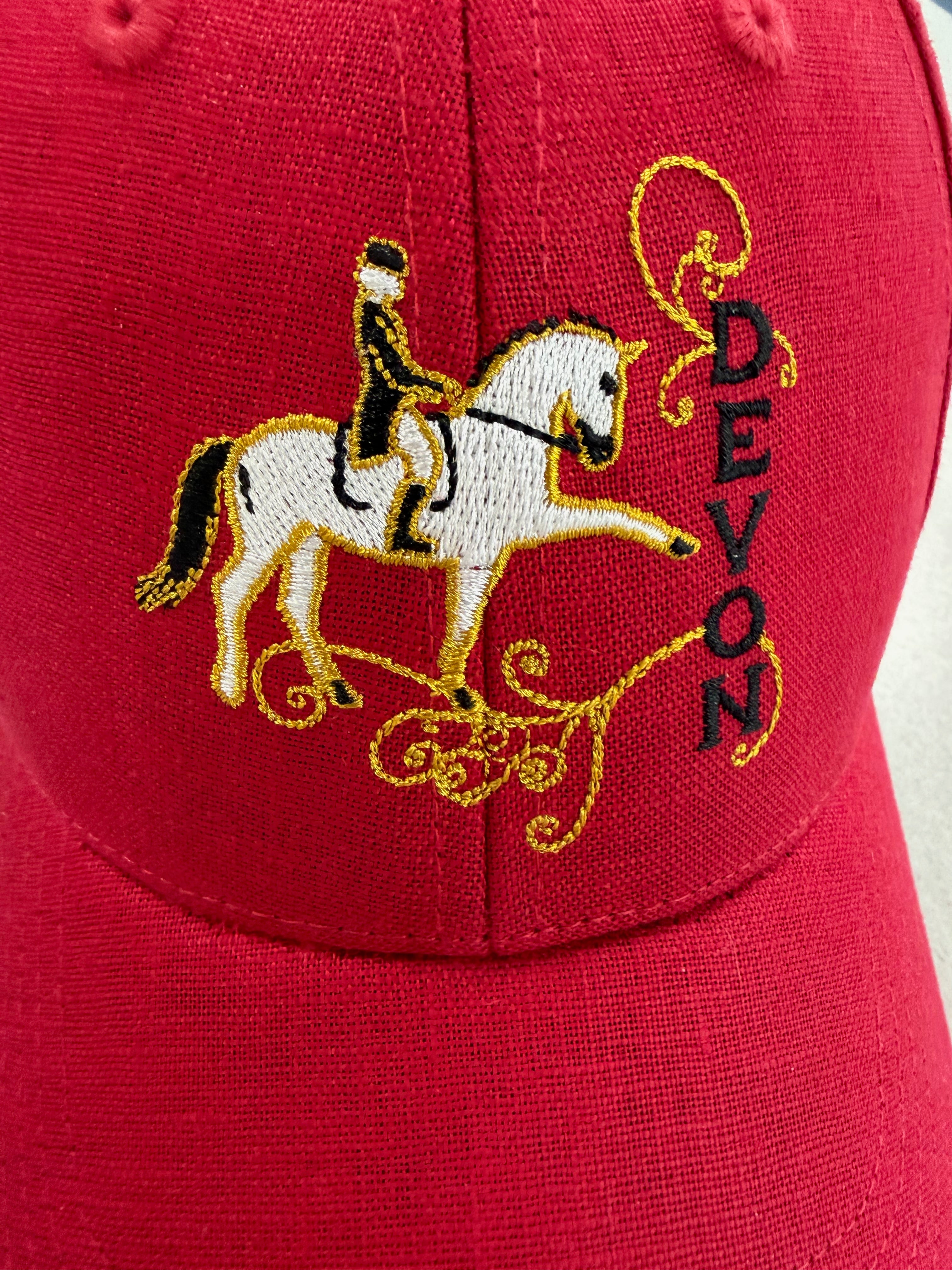 2026 Devon Linen Cap, Red
