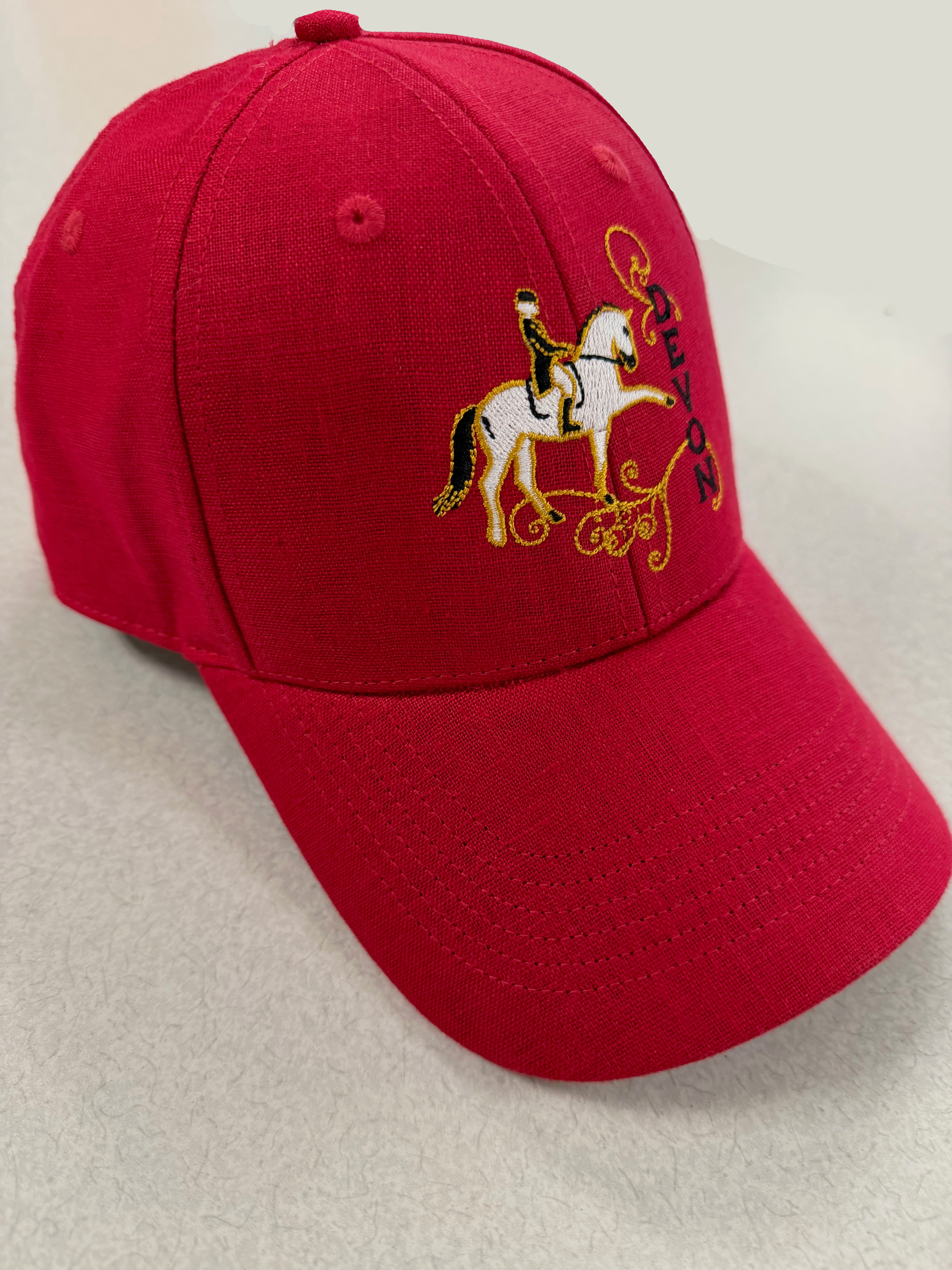 2026 Devon Linen Cap, Red