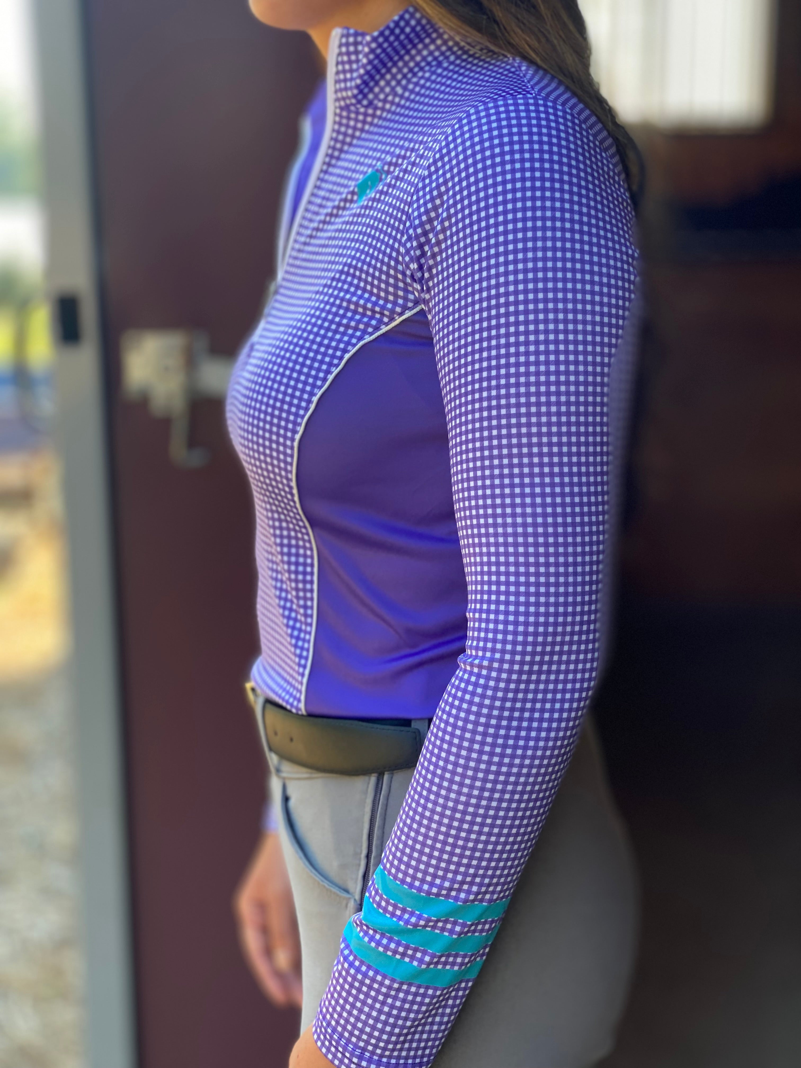 Gingham Royal with Mesh (one XS left)