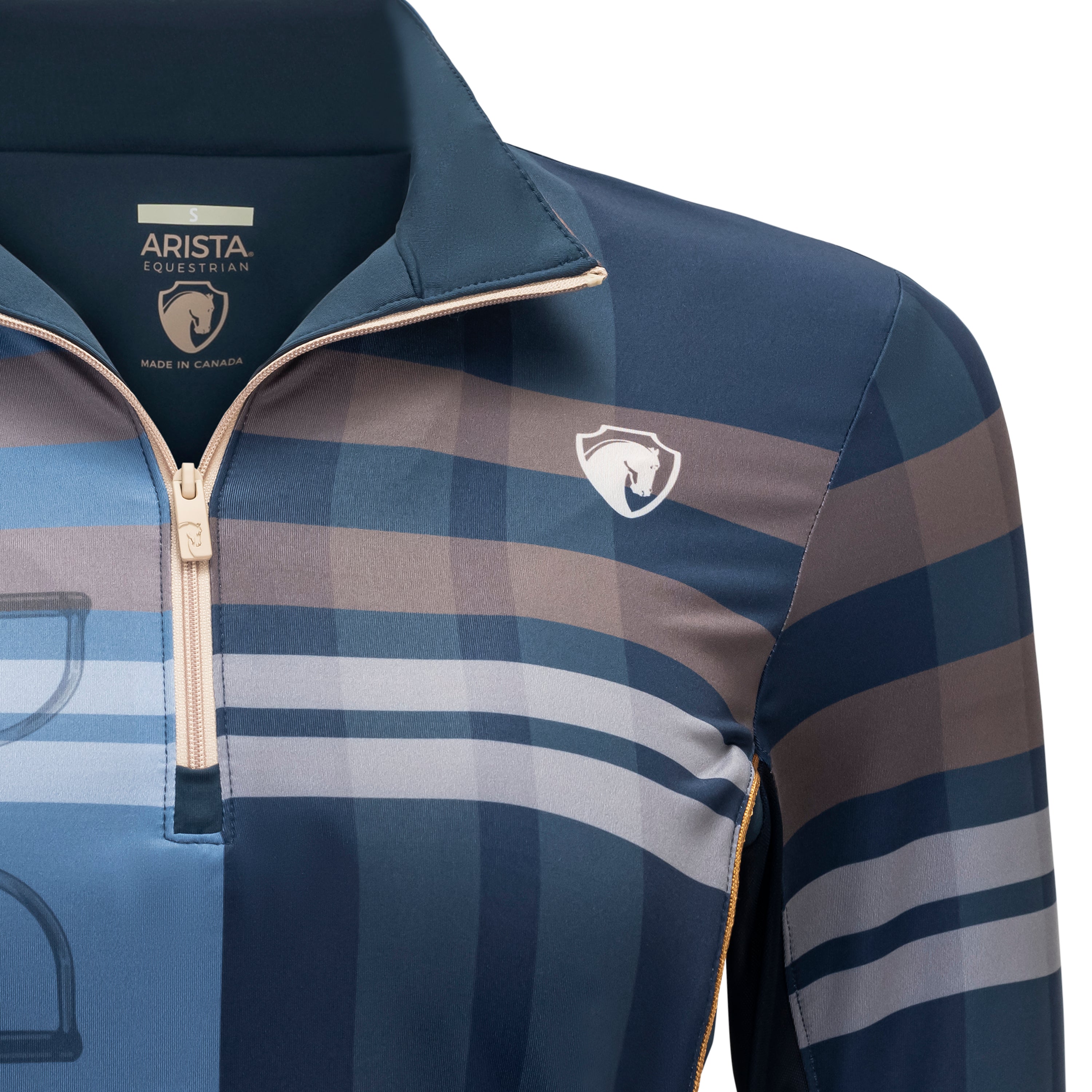 Bit Plaid, Navy Sun Shirt with mesh