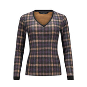 Quintessential V-NECK, Amethyst Sashay Plaid