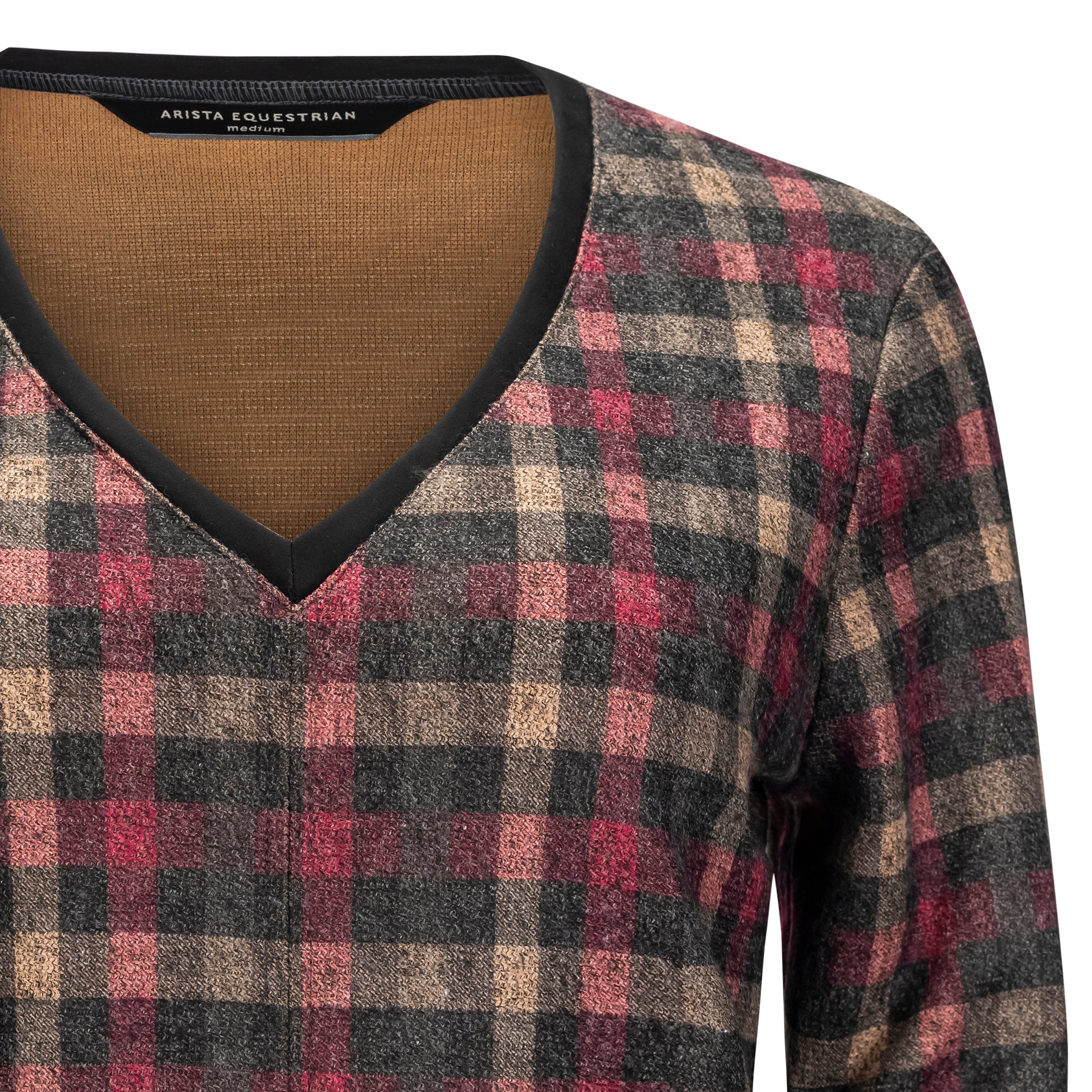 Quintessential V-NECK, Pink Sashay Plaid