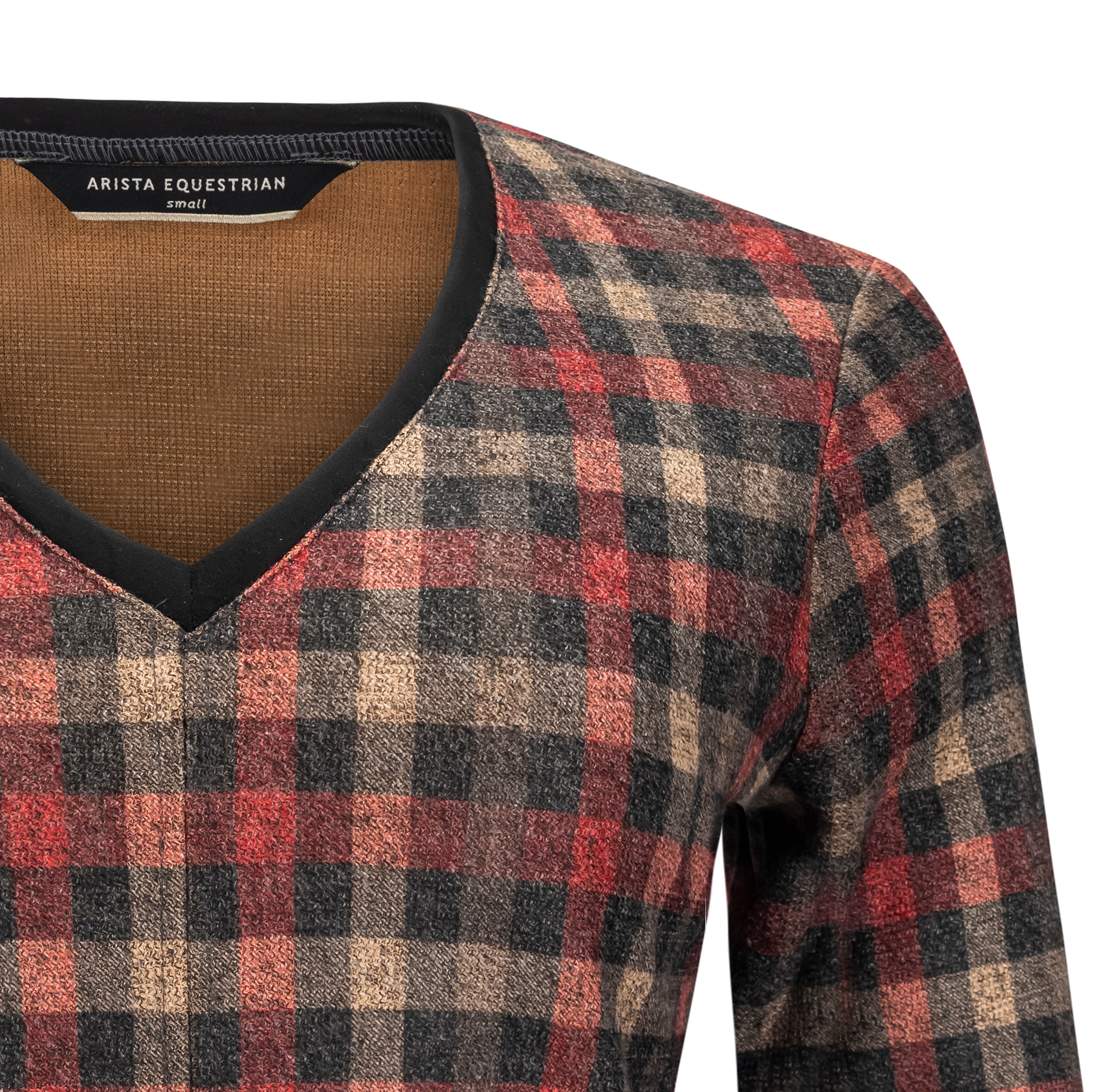 Quintessential V-NECK, Crimson Sashay Plaid