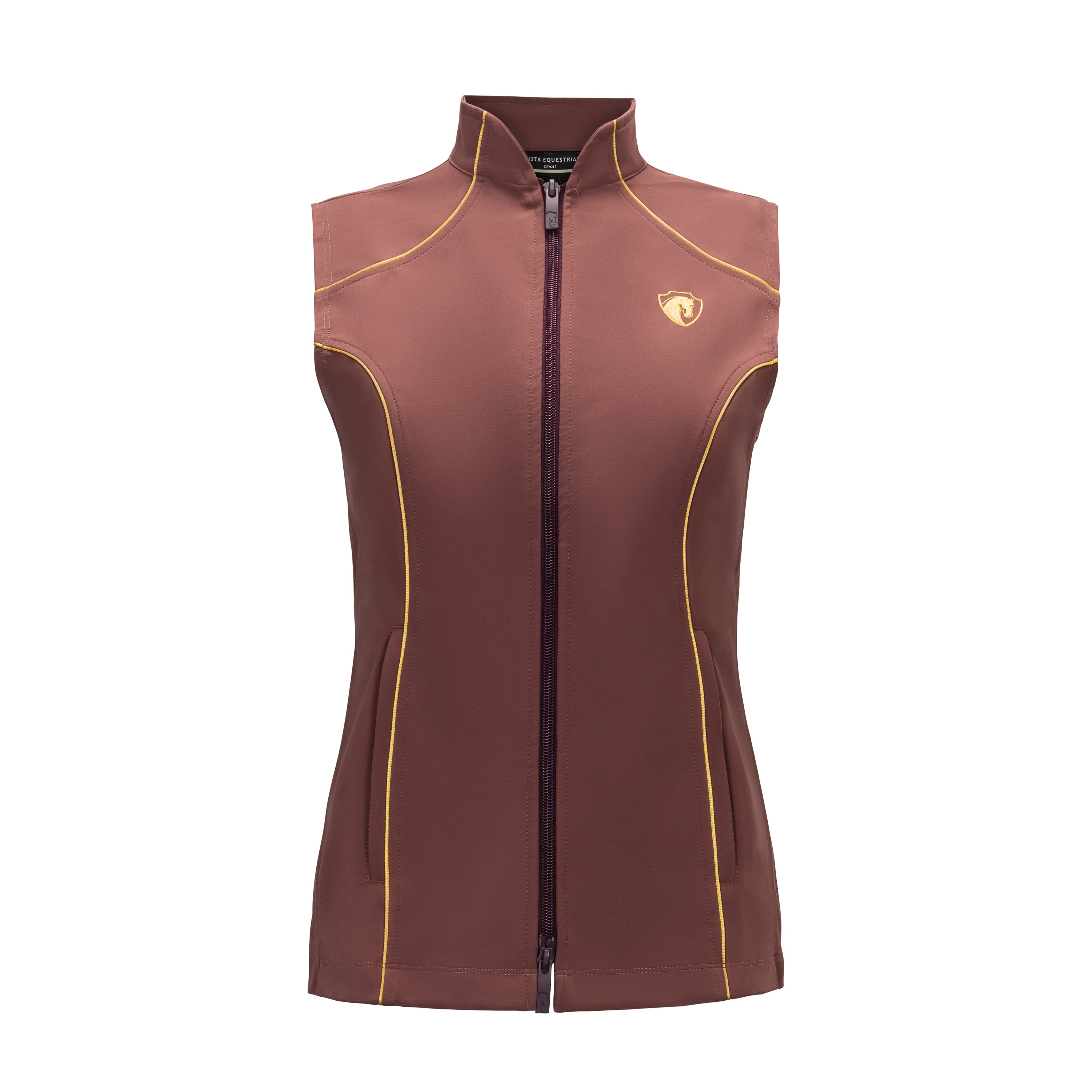 Iconic Bit Vest, Rosewood w/Gold