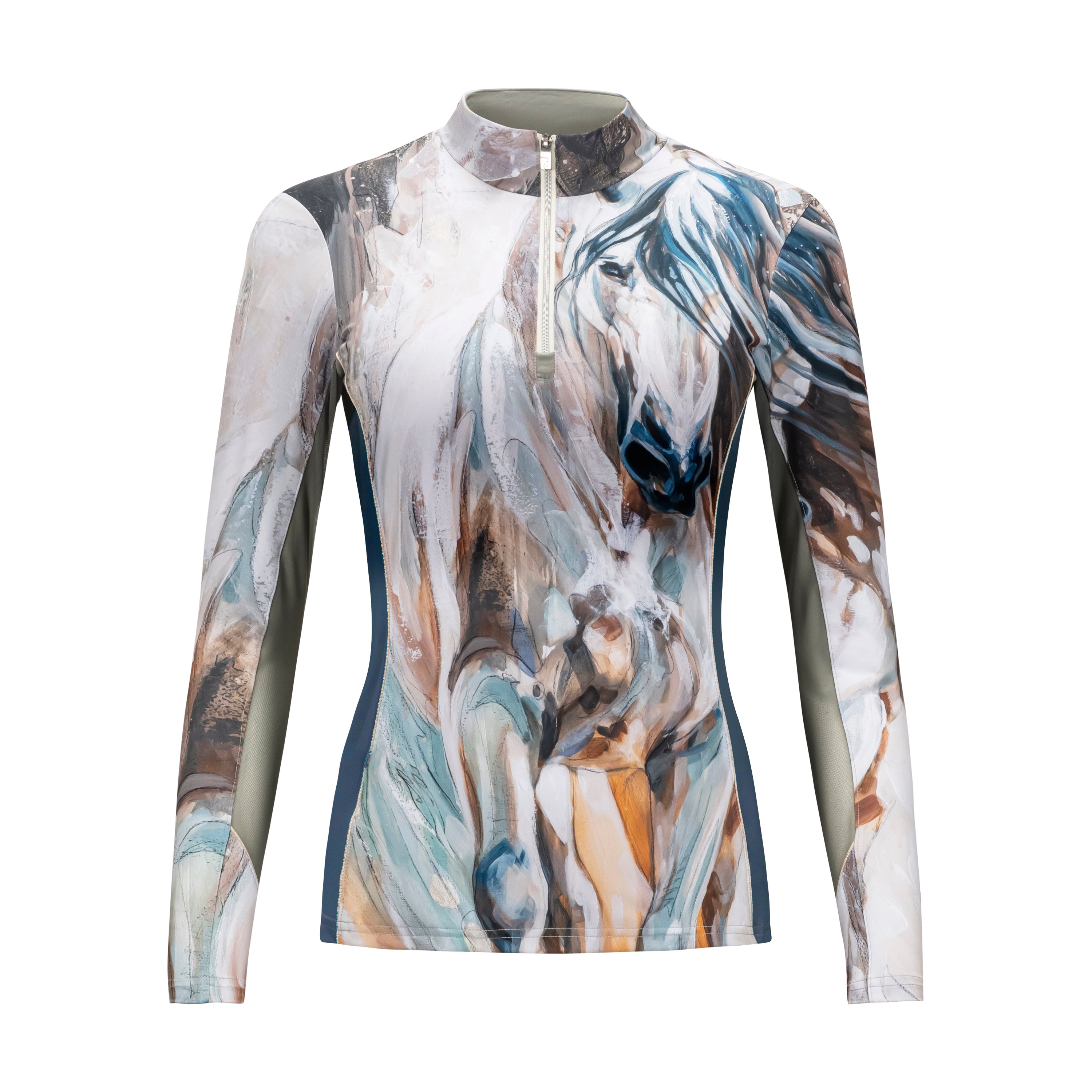 Elise Genest 'Fabuloso' Sun Shirt, Sapphire w/ Mesh