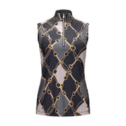 Simply Sleeveless Sun Shirt, Black Argyle (XS & S only)