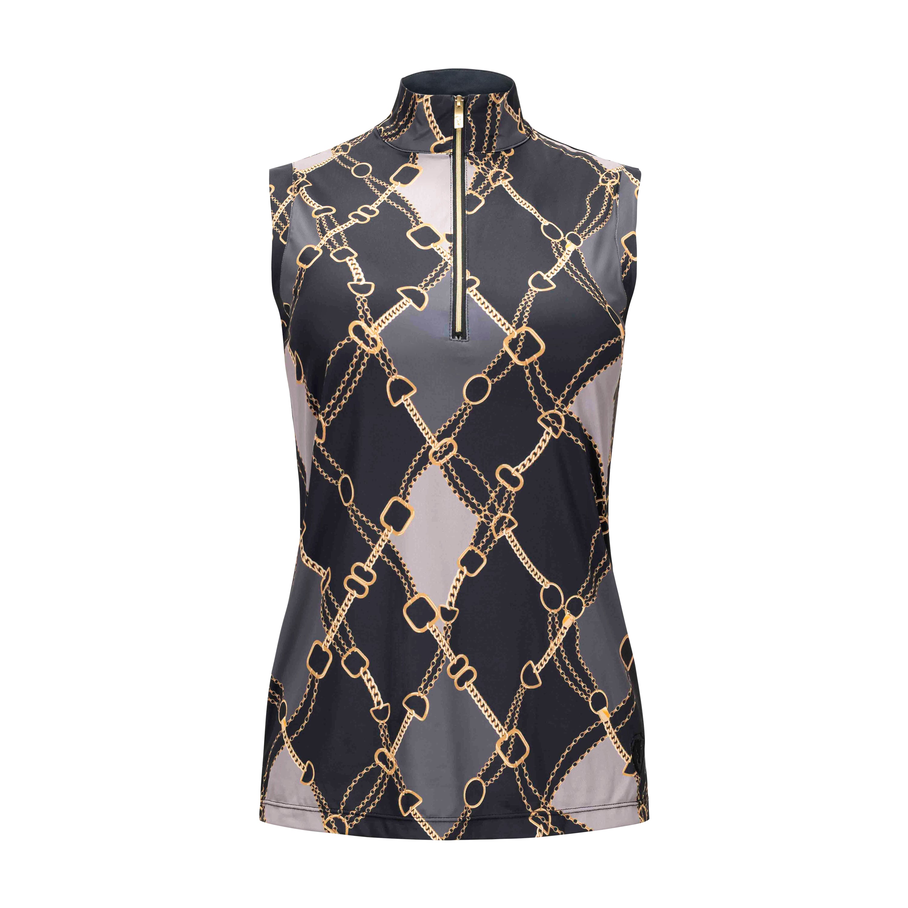 Simply Sleeveless Sun Shirt, Black Argyle (XS & S only)