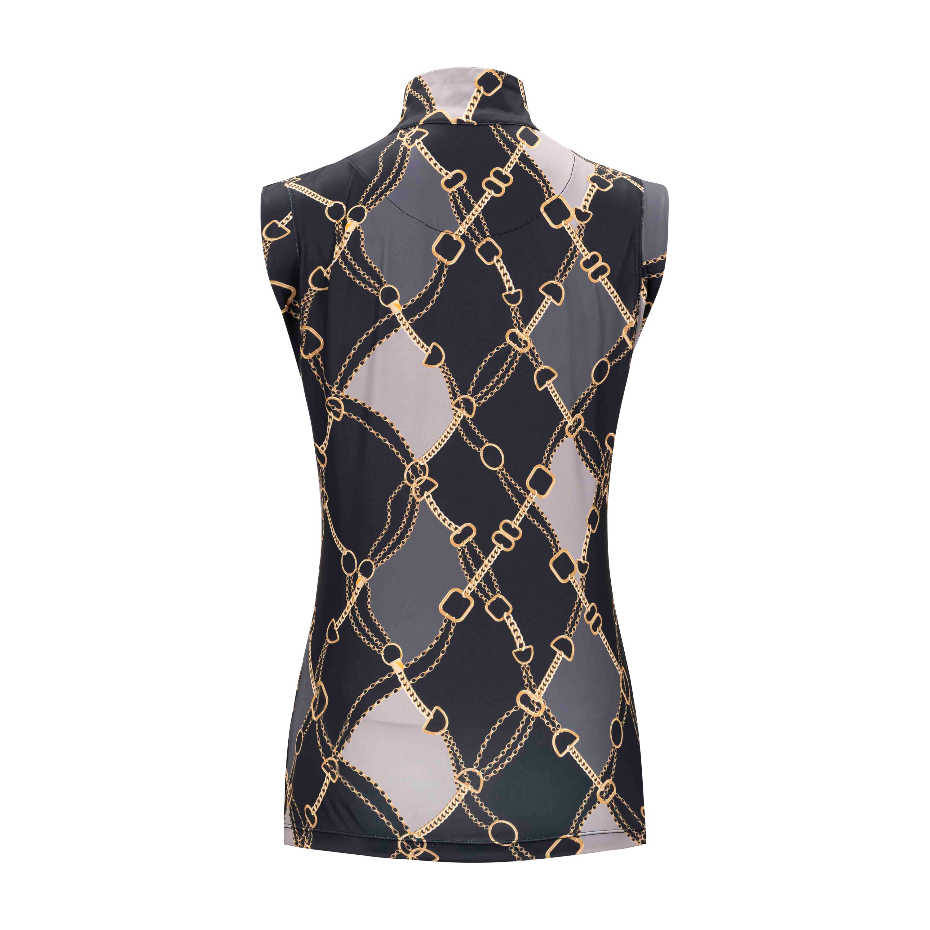 Simply Sleeveless Sun Shirt, Black Argyle (XS & S only)