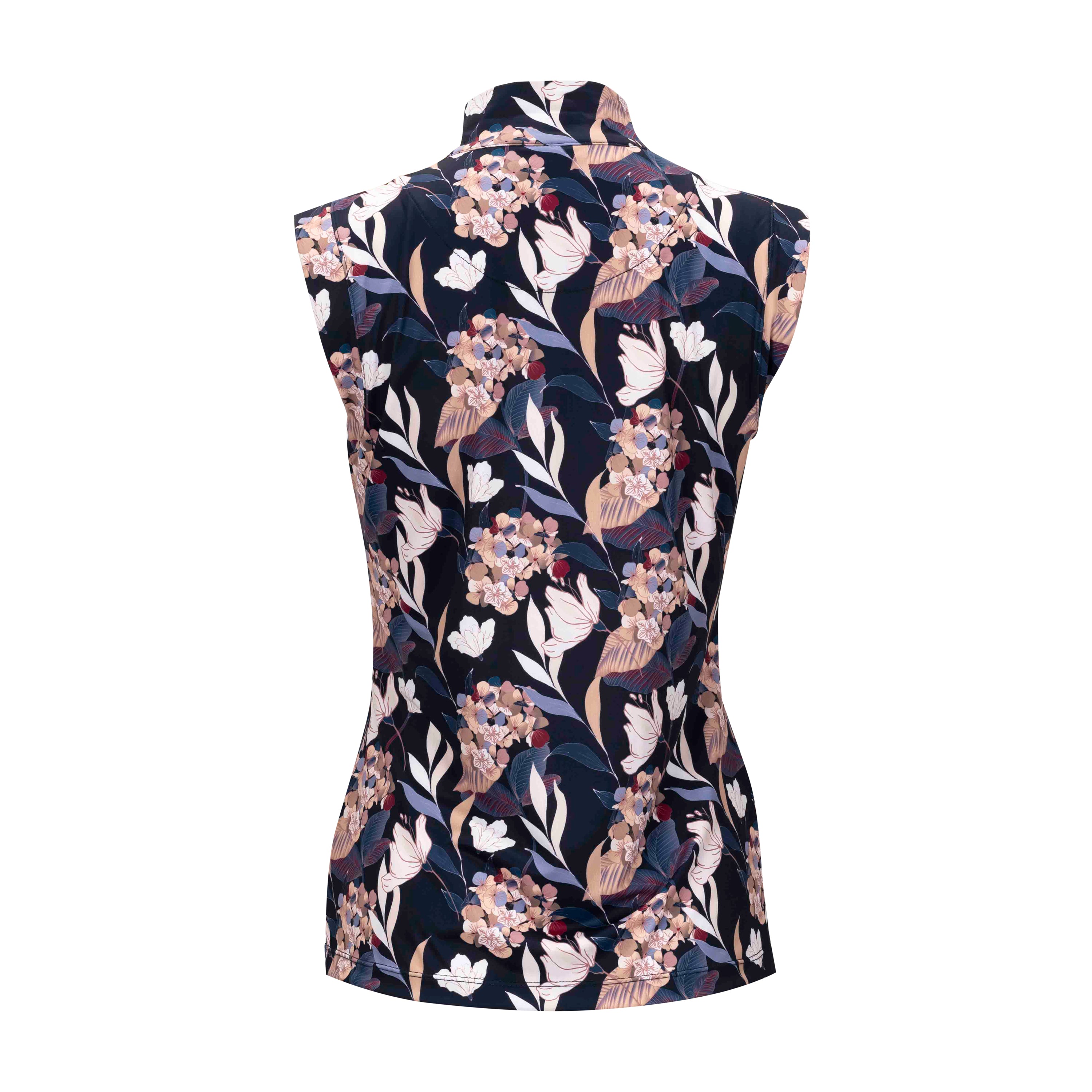 Simply Sleeveless Sun Shirt, Navy Hydrangea