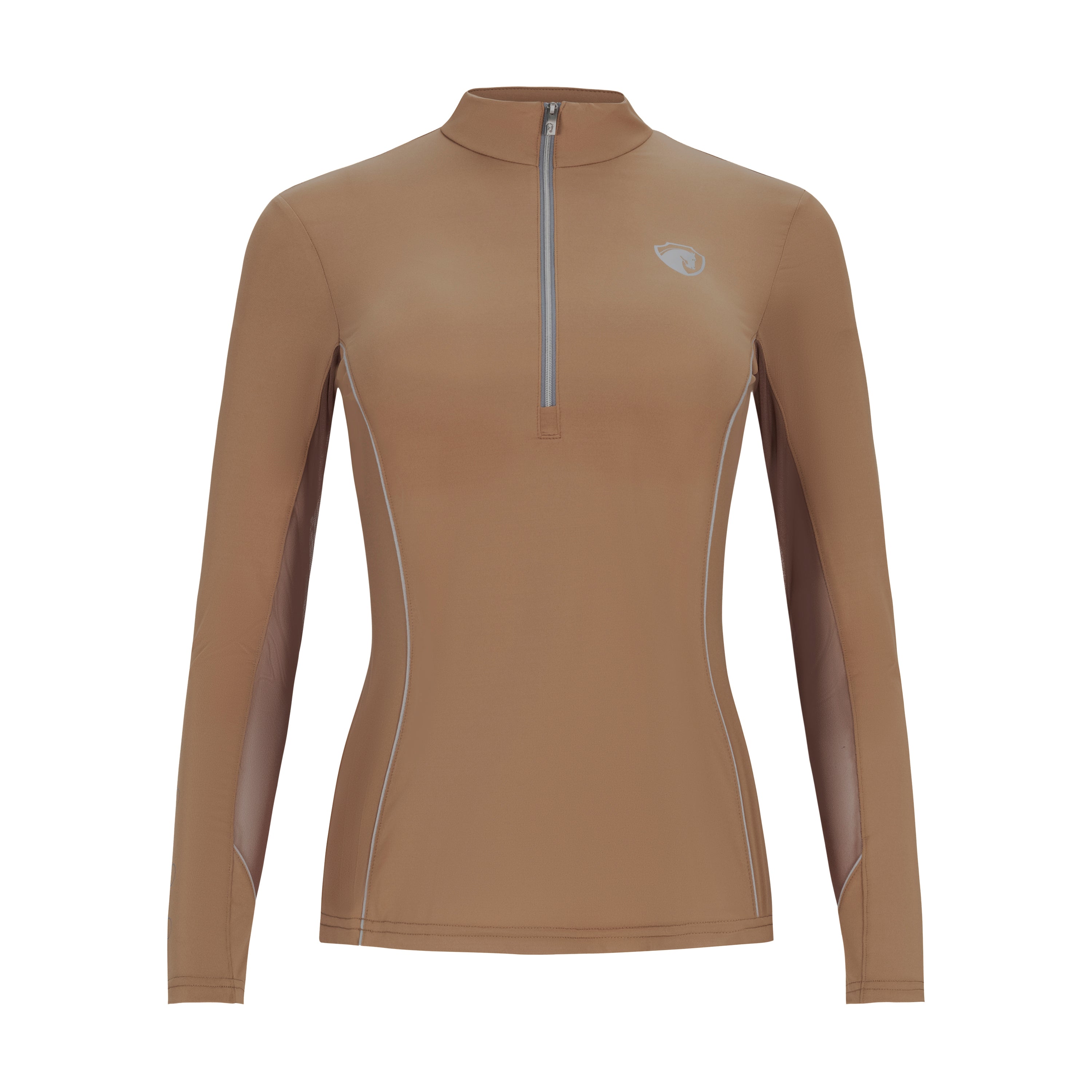 Sporty Solid, DUNE Half Zip Sun Shirt w/ MESH