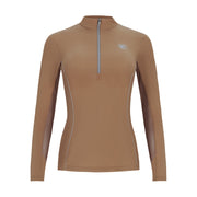 Sporty Solid, DUNE Half Zip Sun Shirt w/ MESH
