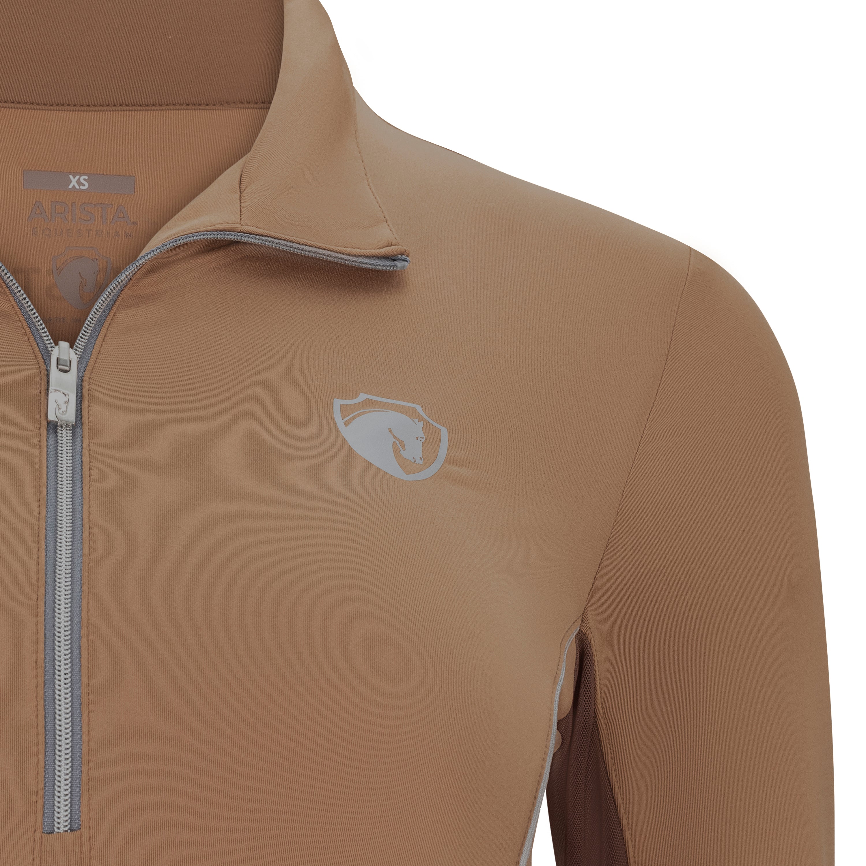 Sporty Solid, DUNE Half Zip Sun Shirt w/ MESH