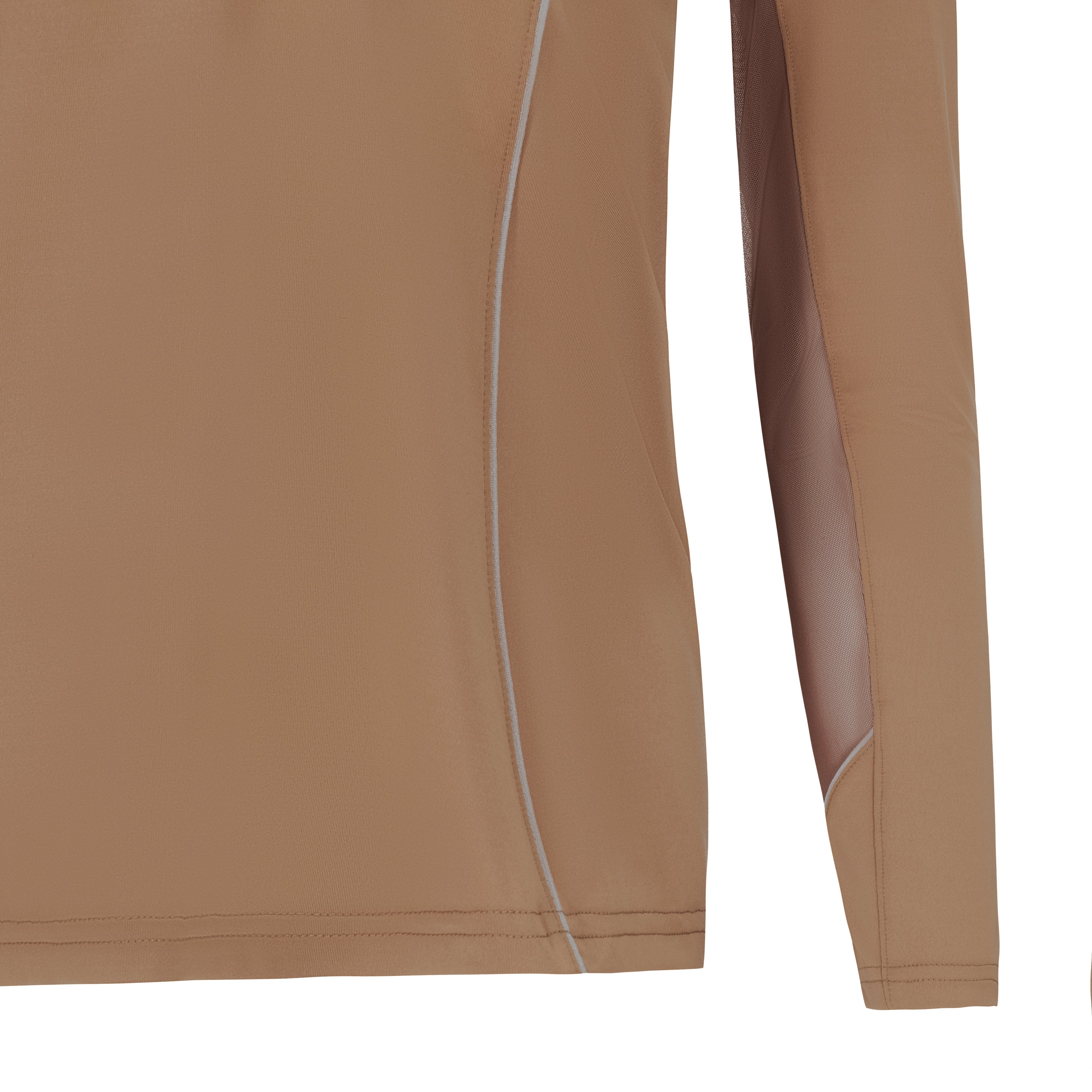 Sporty Solid, DUNE Half Zip Sun Shirt w/ MESH