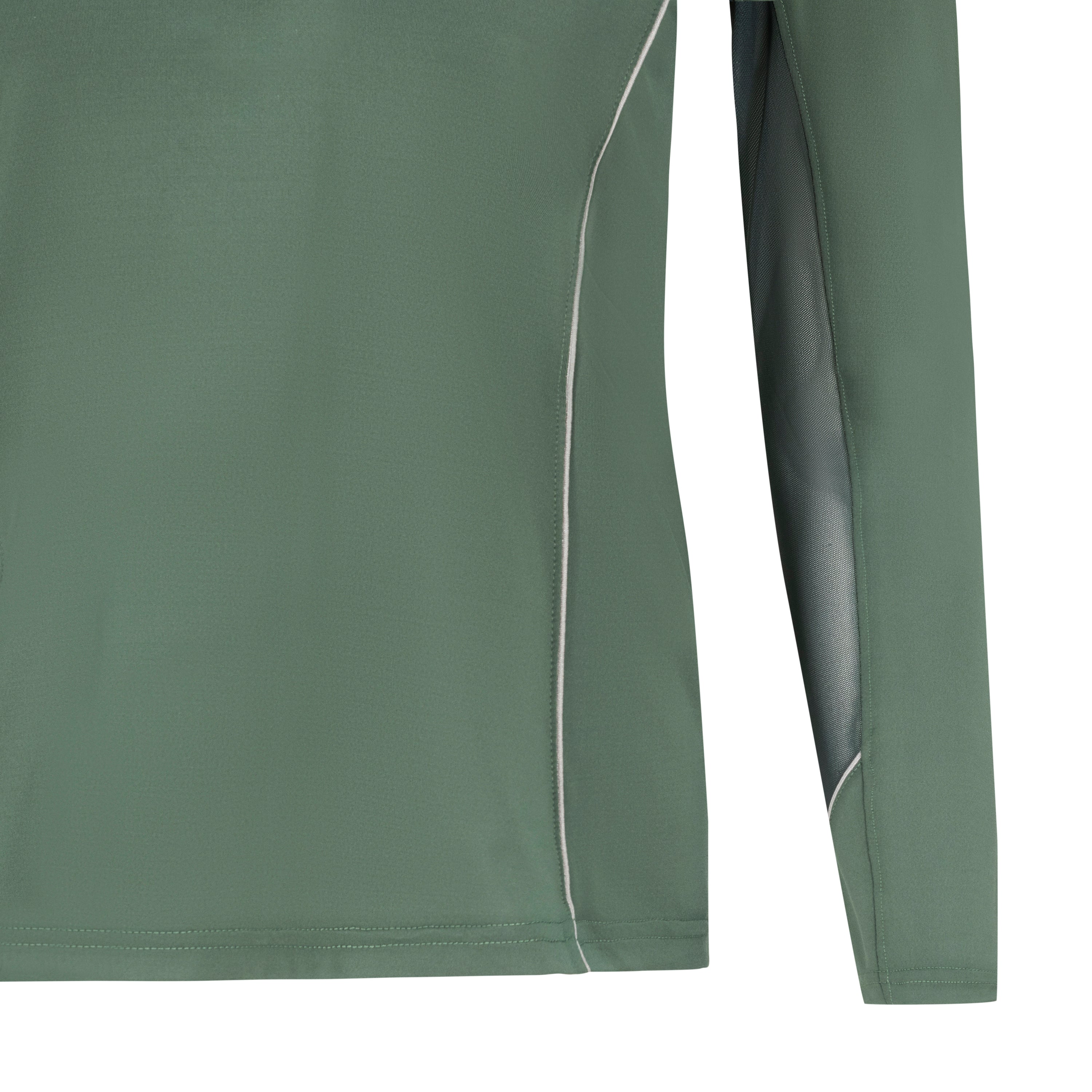 Sporty Solid, EUCALYPTUS Half Zip Sun Shirt w/ MESH