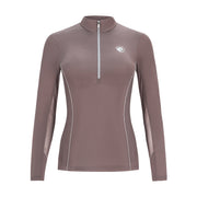 Sporty Solid, FIG Half Zip Sun Shirt w/ MESH