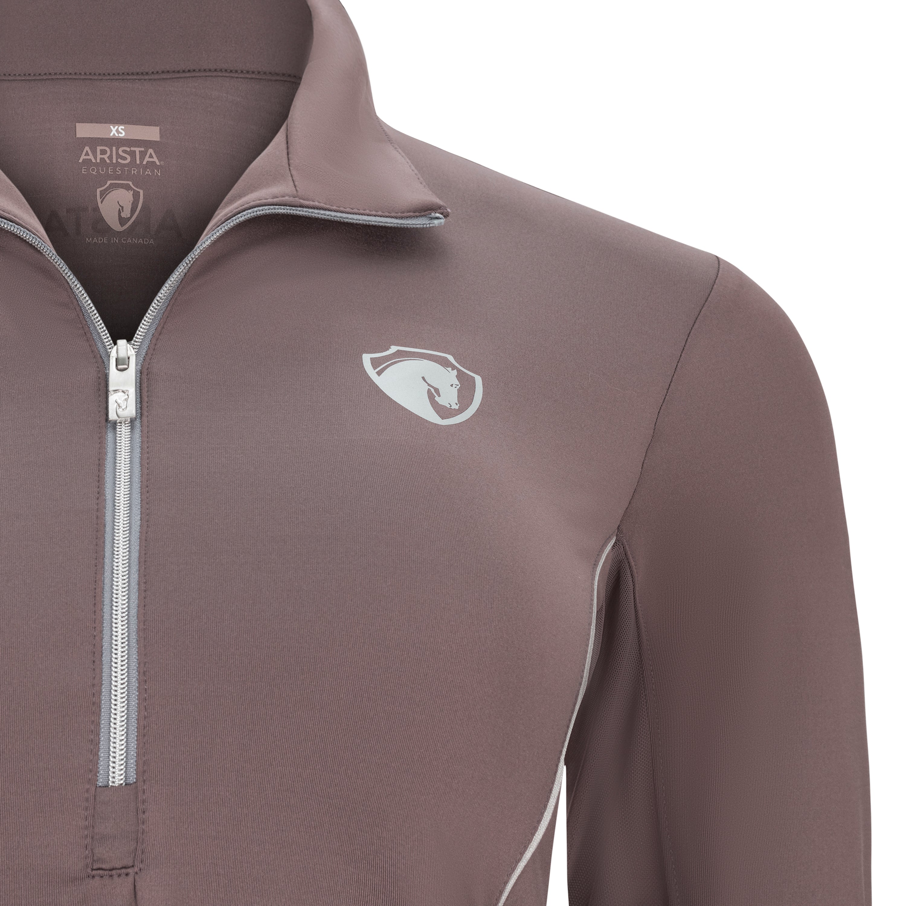 Sporty Solid, FIG Half Zip Sun Shirt w/ MESH