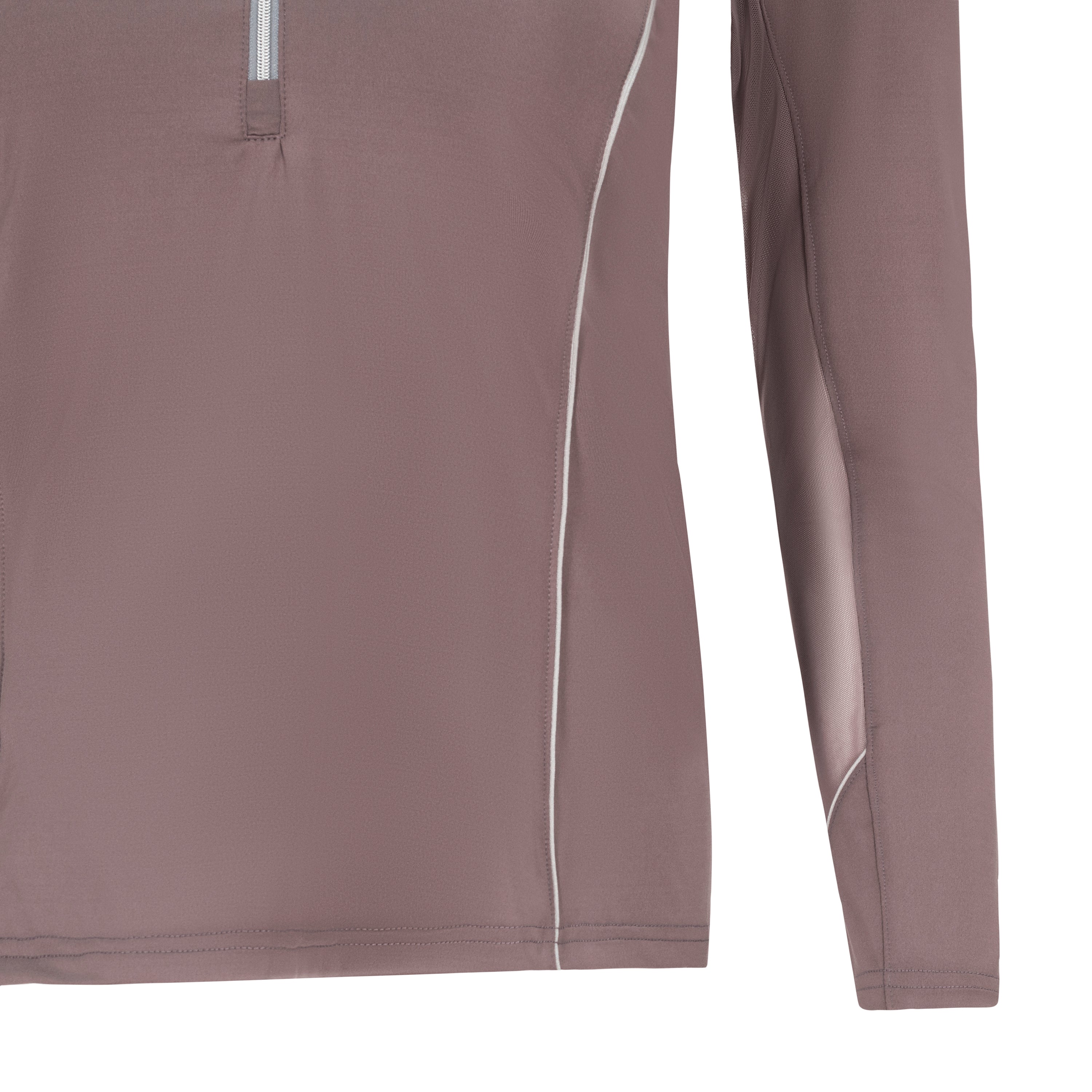 Sporty Solid, FIG Half Zip Sun Shirt w/ MESH