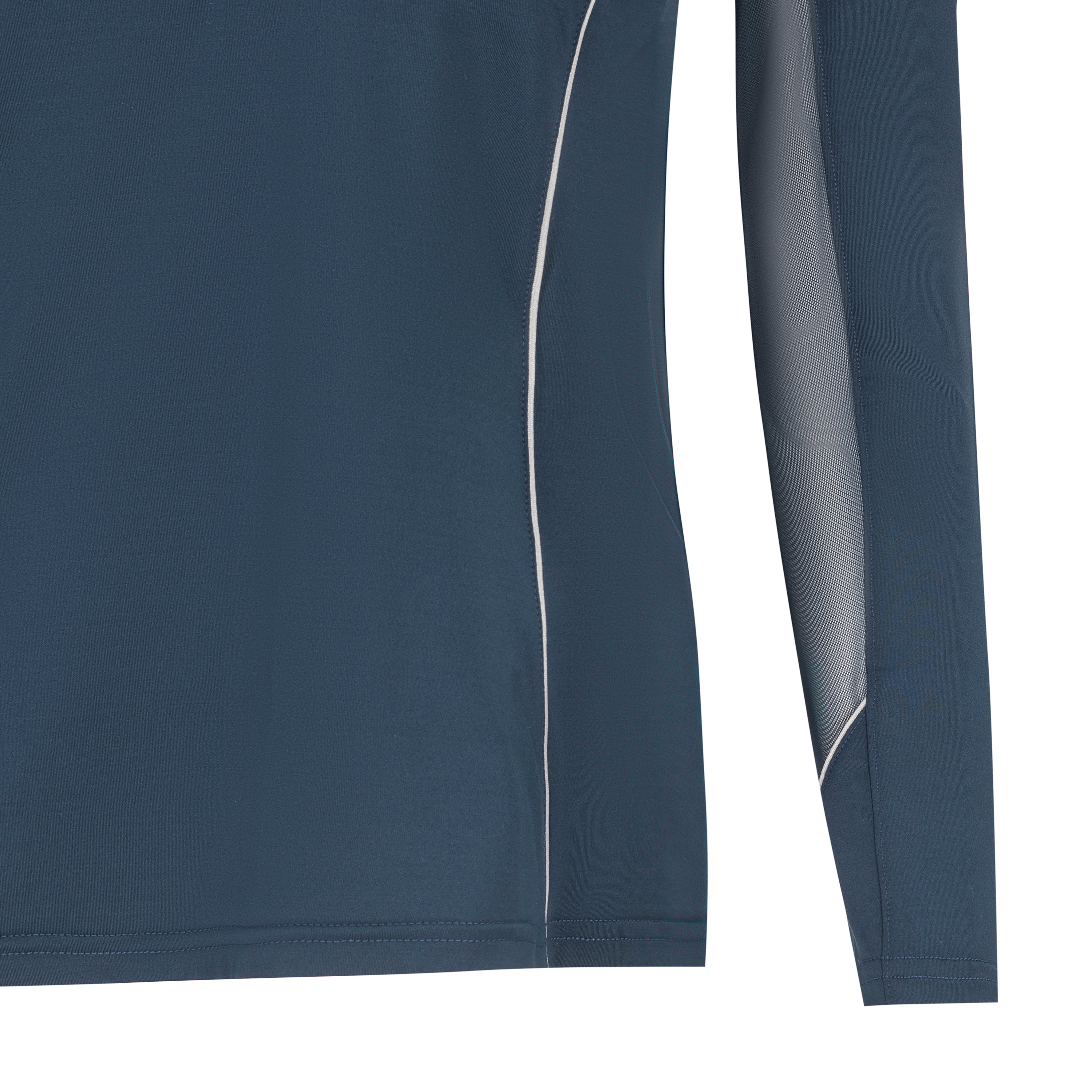 Sporty Solid, NAVY Half Zip Sun Shirt w/ MESH