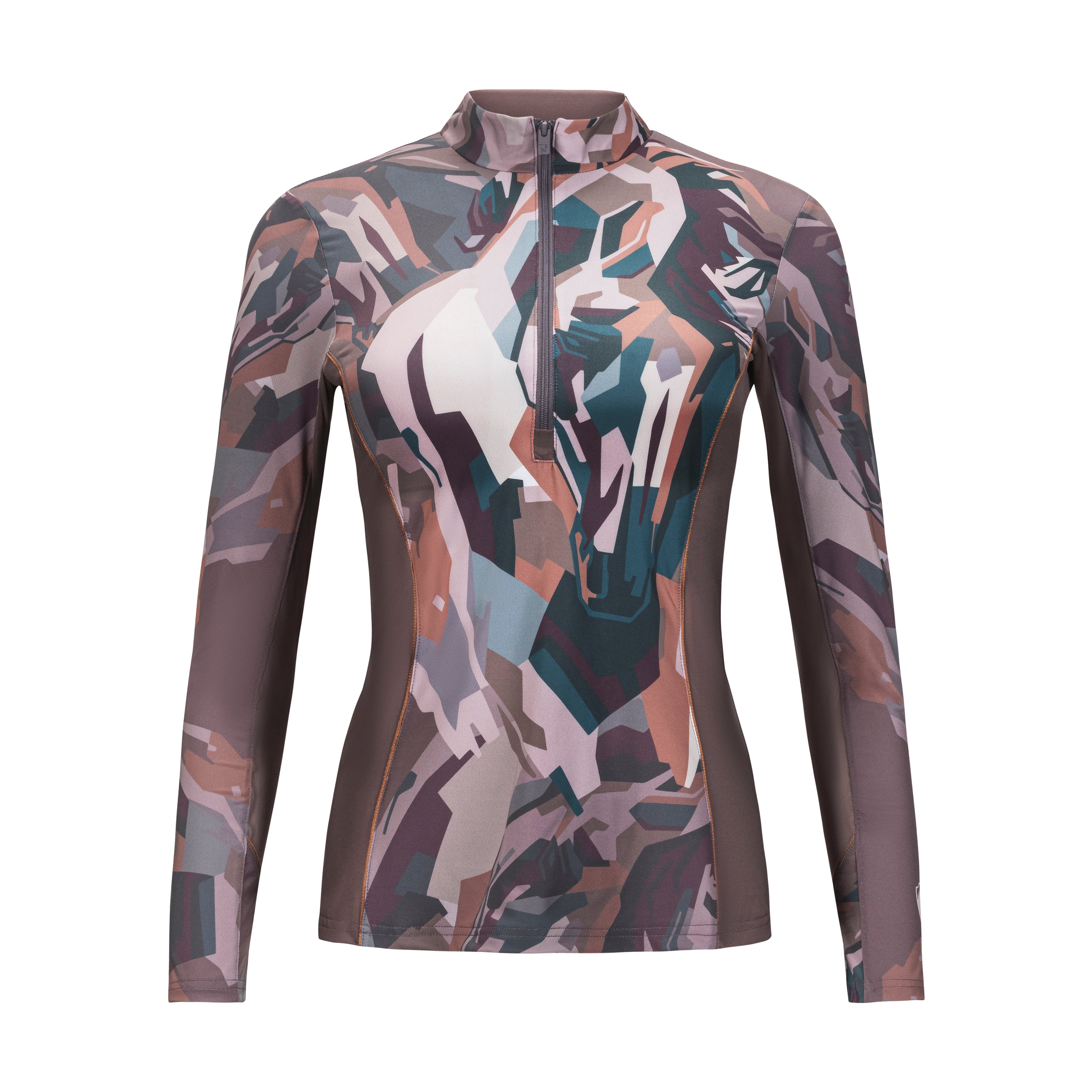 Spirit, Fig Half-Zip Sun Shirt w/Mesh