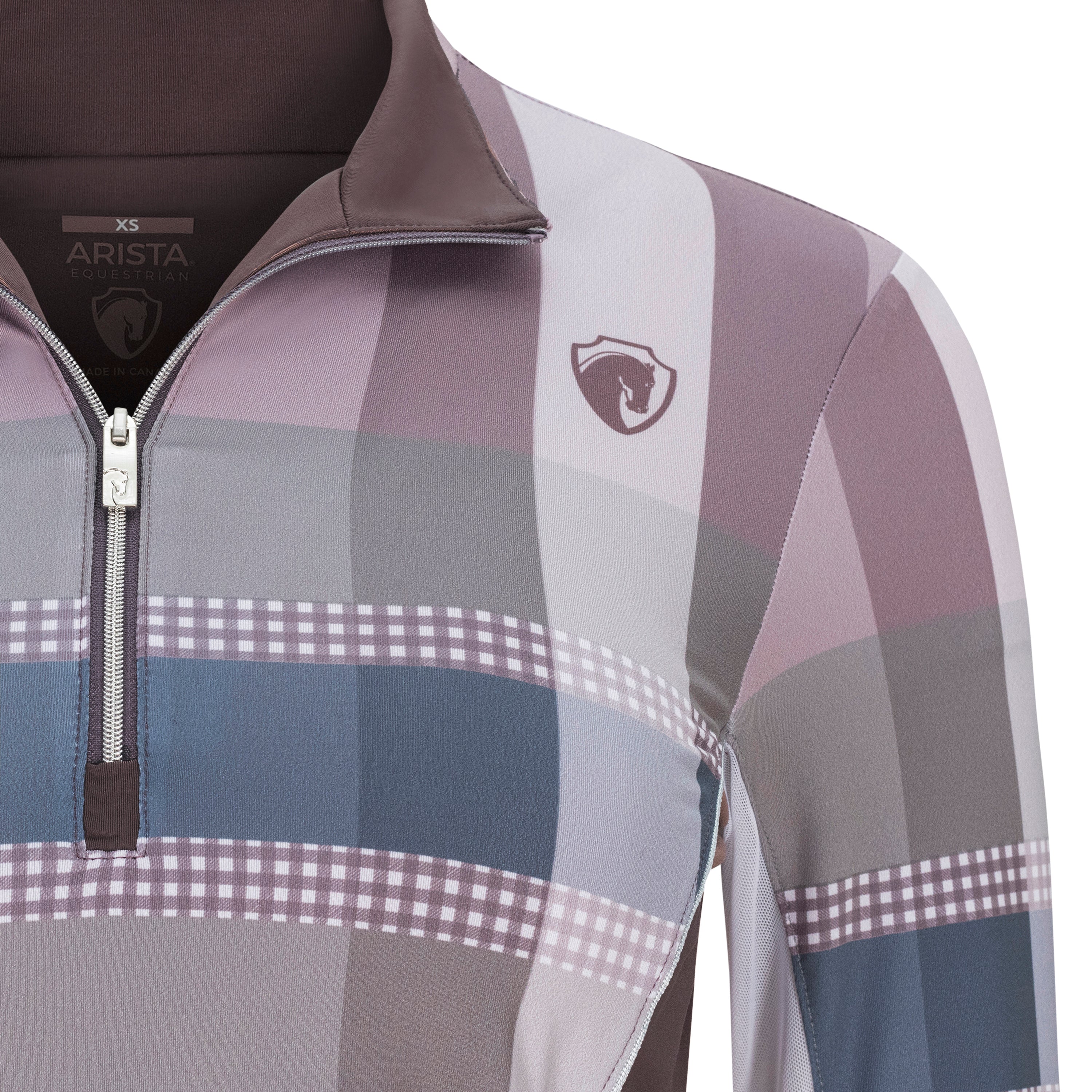 Sporty Gingham, Fig Sun Shirt w/MESH