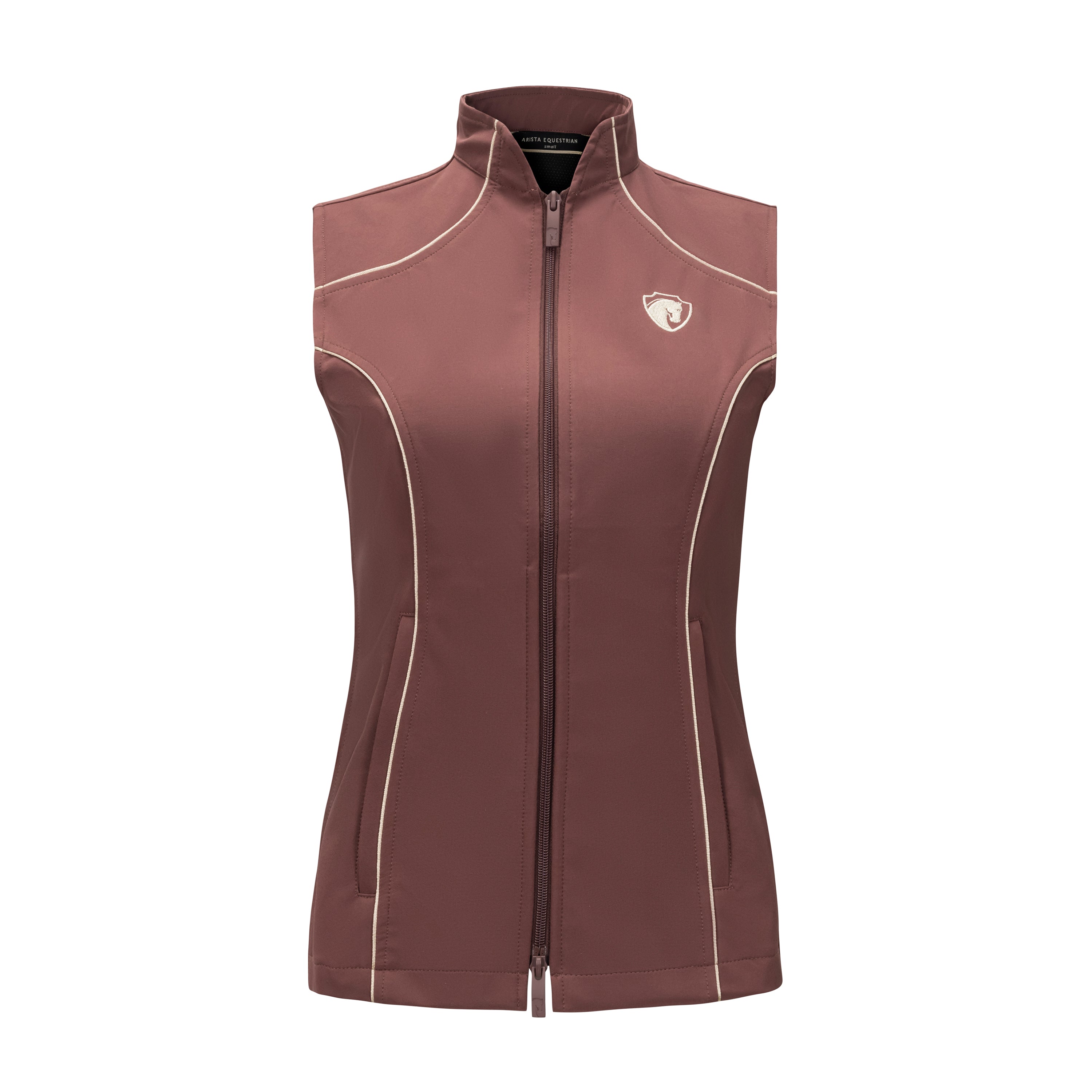 Iconic Bit Vest, Rosewood w/Oatmeal