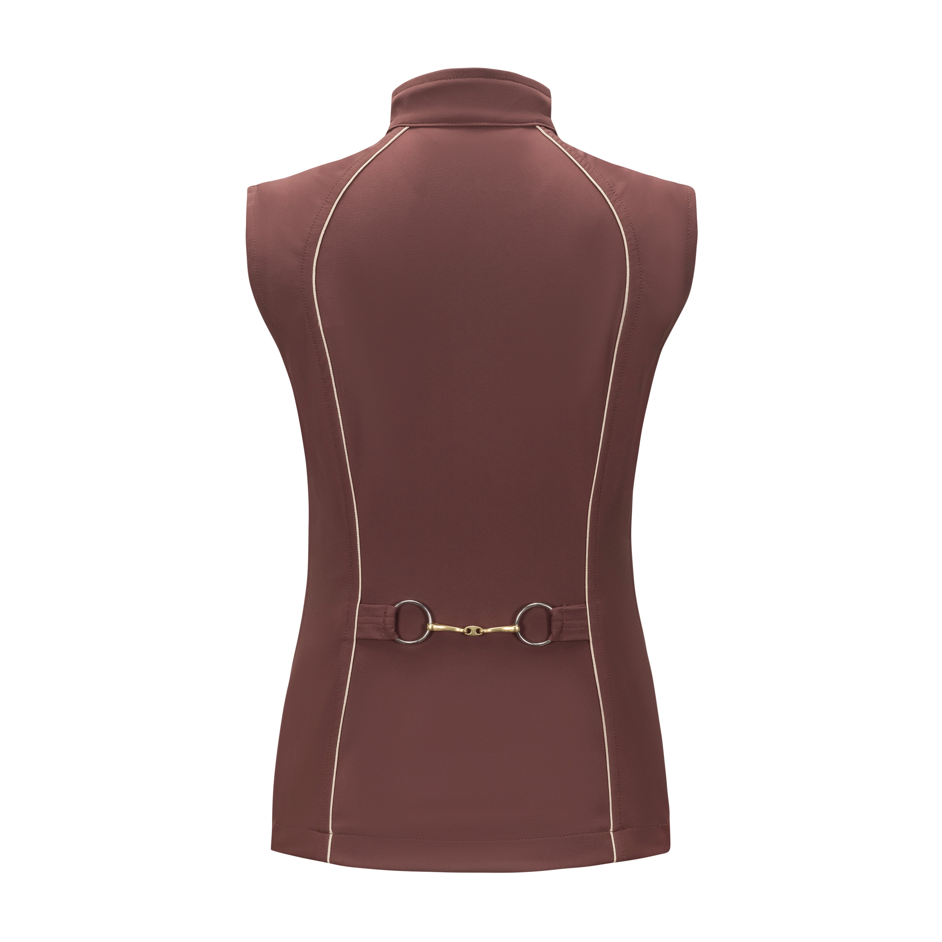 Iconic Bit Vest, Rosewood w/Oatmeal
