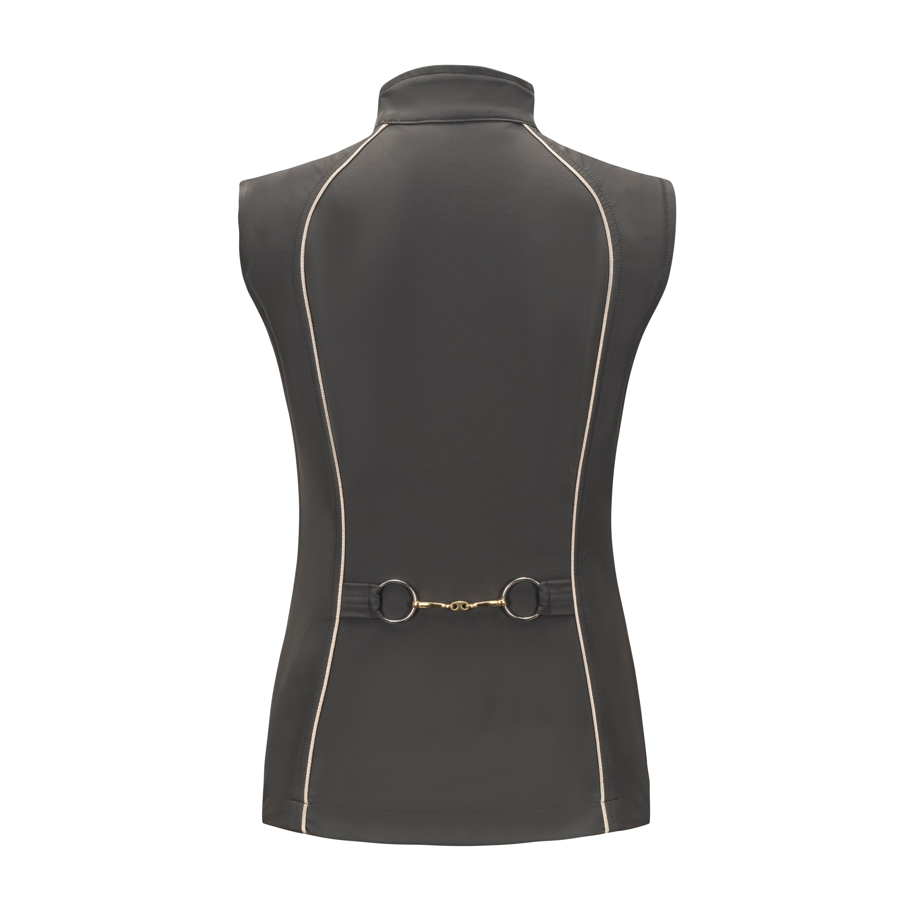 Iconic Bit Vest, Charcoal w/ Oatmilk