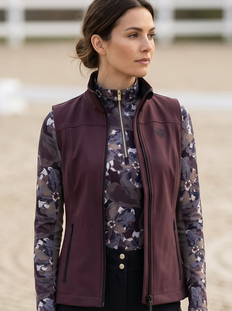 Dressage Silhouette Vest, Oxblood