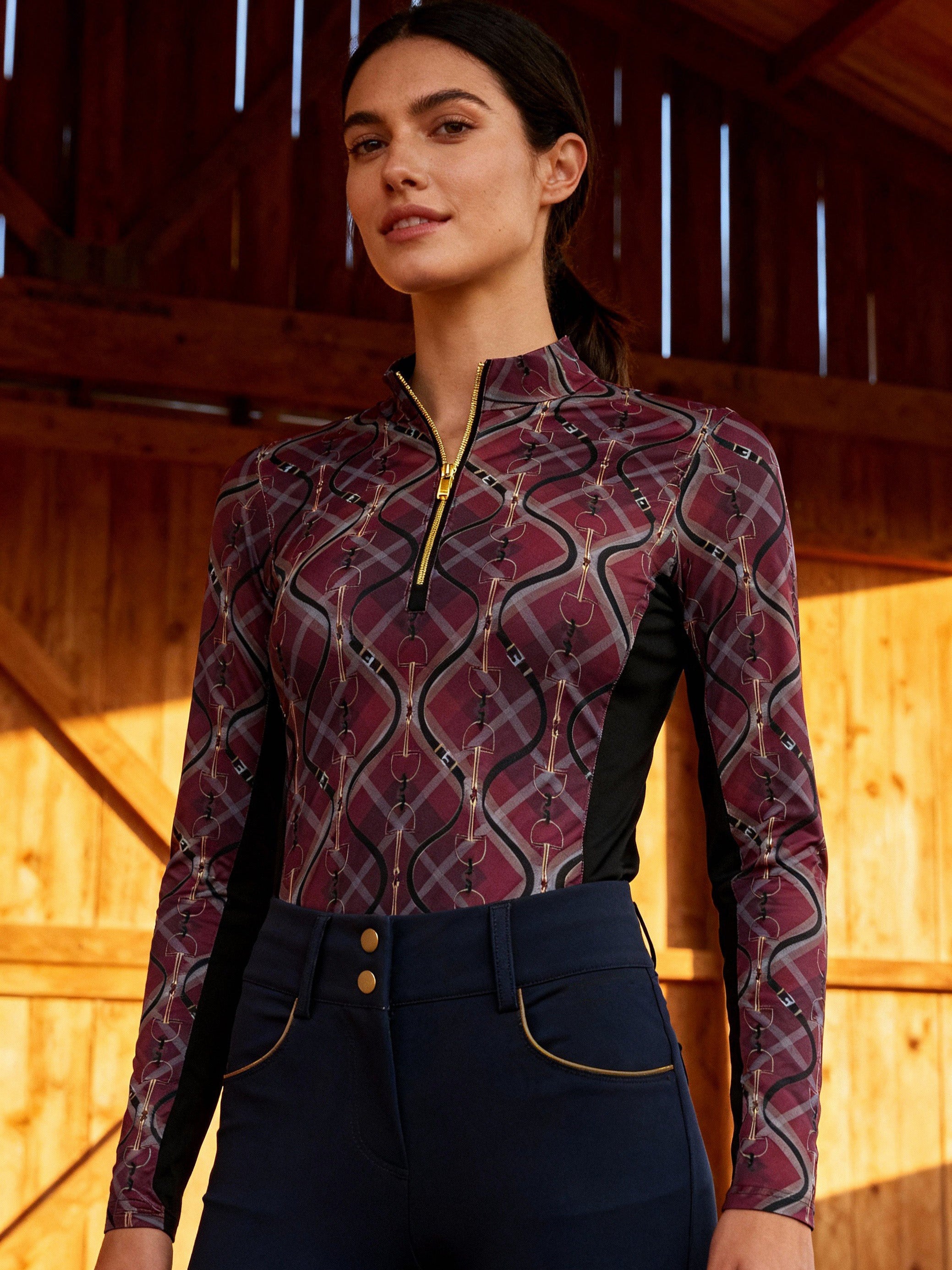 Eq Plaid, Garnet Sun Shirt
