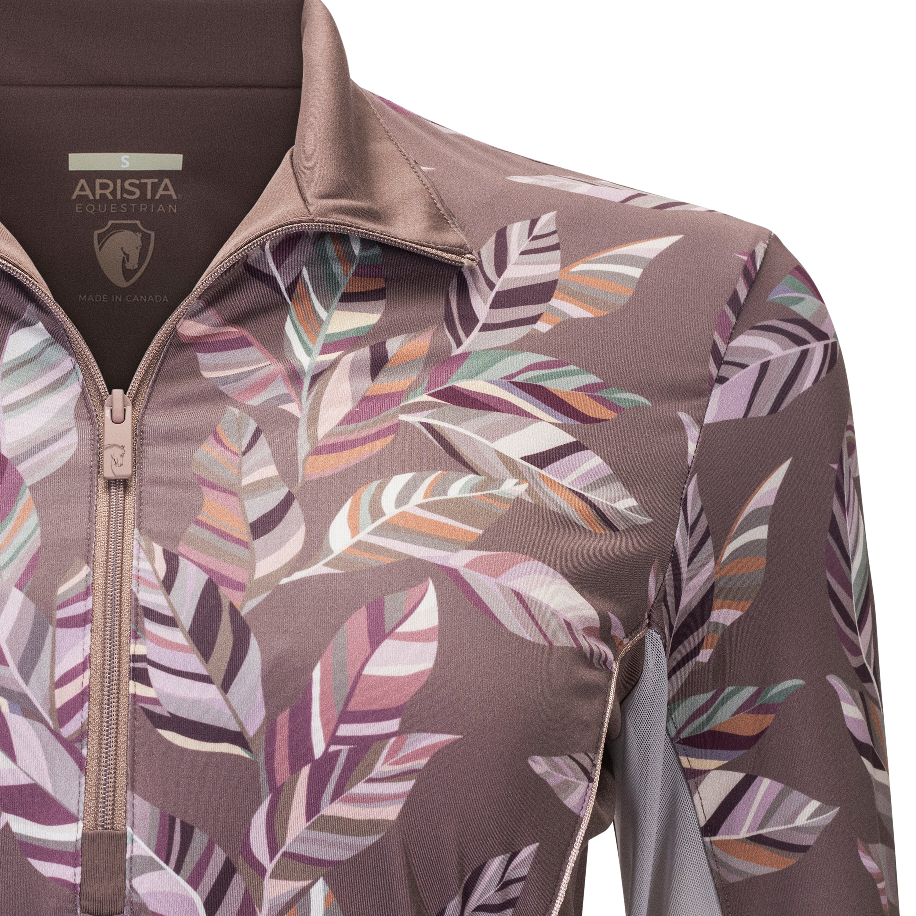 Feuilles, Fig Sun Shirt w/Mesh Half-Zip