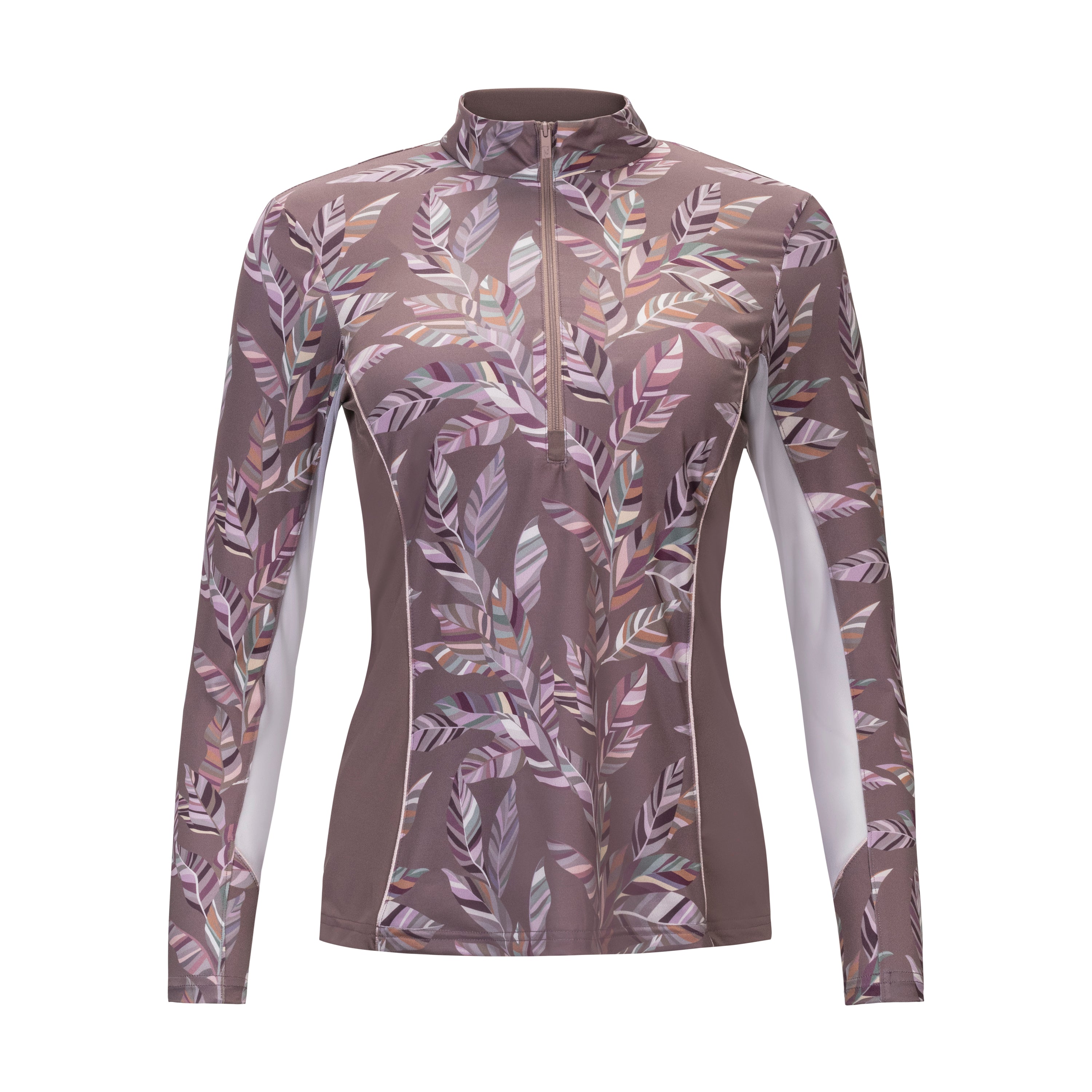 Feuilles, Fig Sun Shirt w/Mesh Half-Zip