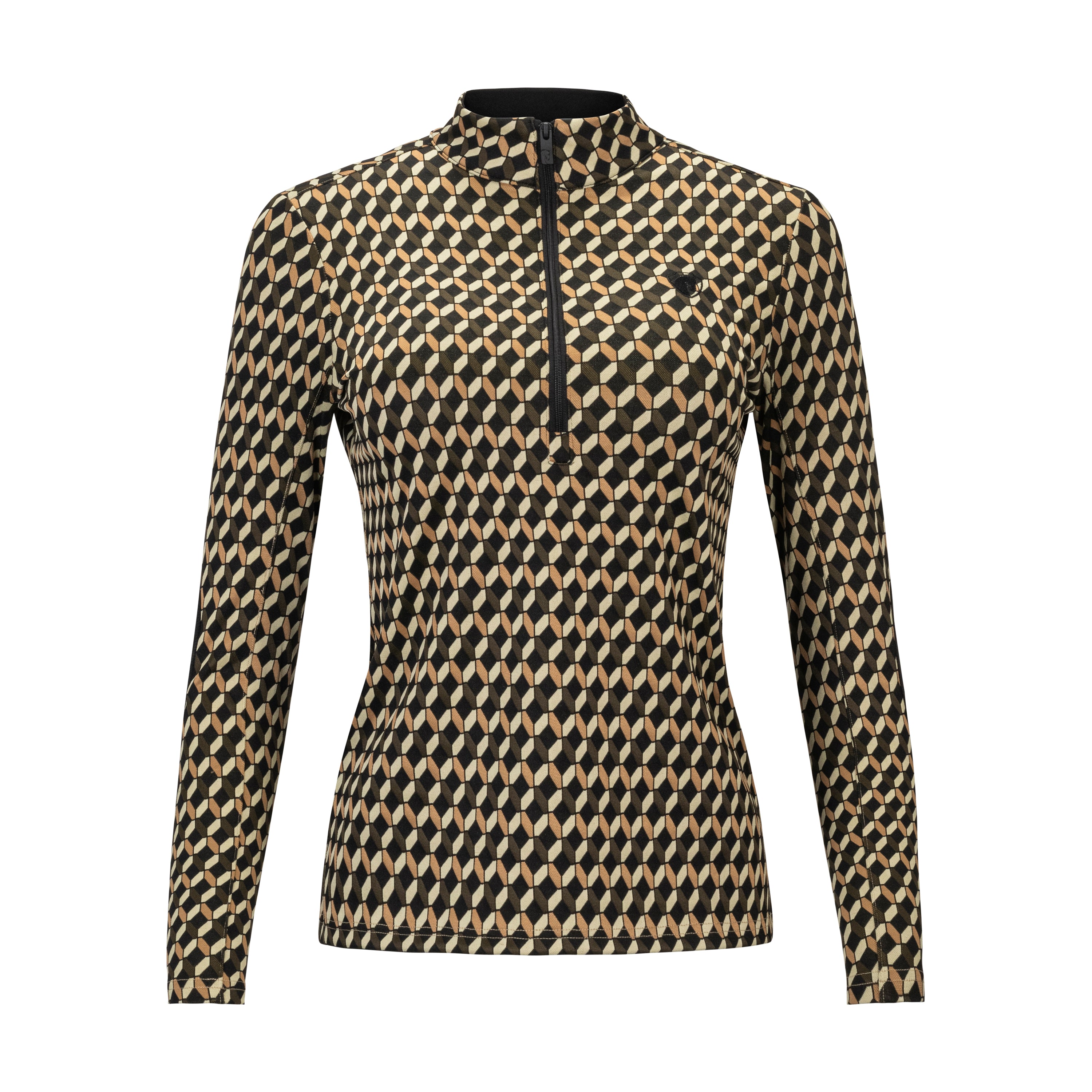 Prêt-à-porter Olive & Caramel Diamond Check Sweater