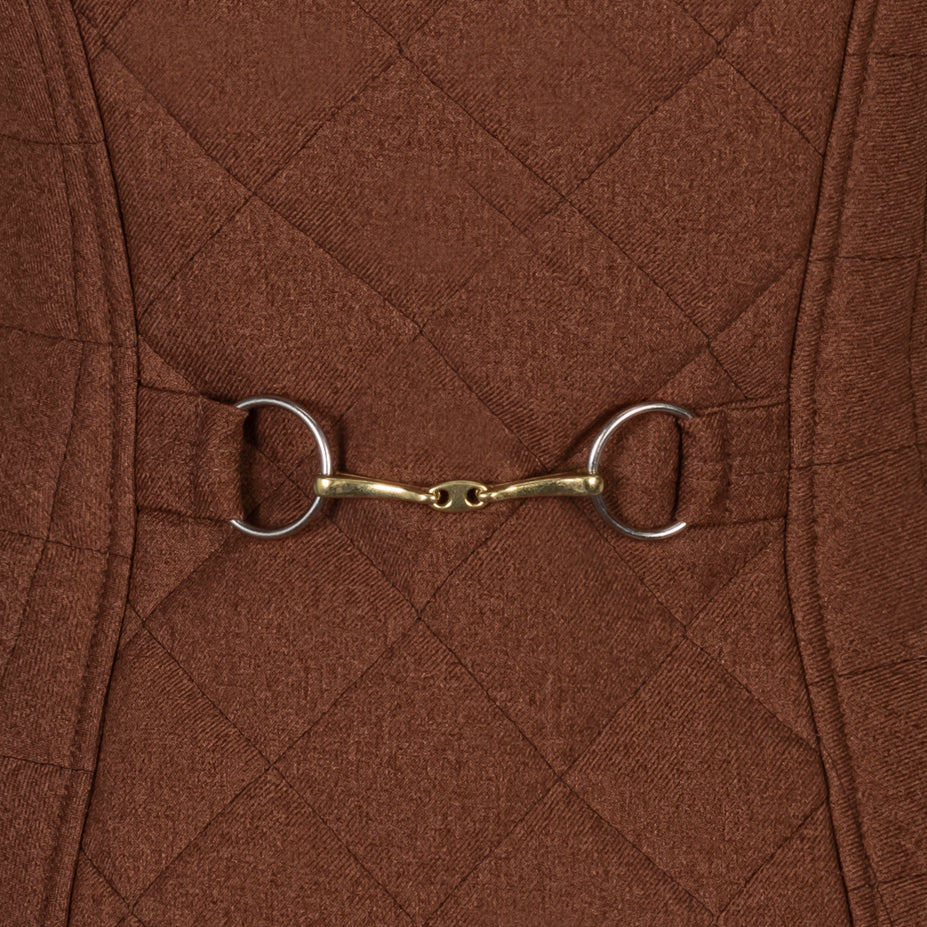 Quilted Iconic Bit Vest, Nutmeg